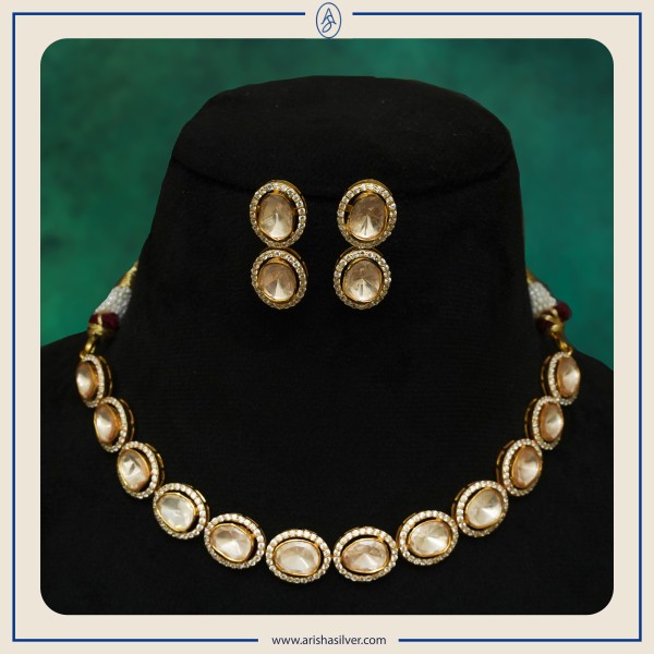 Moissanite Polki Kundan Jewelry