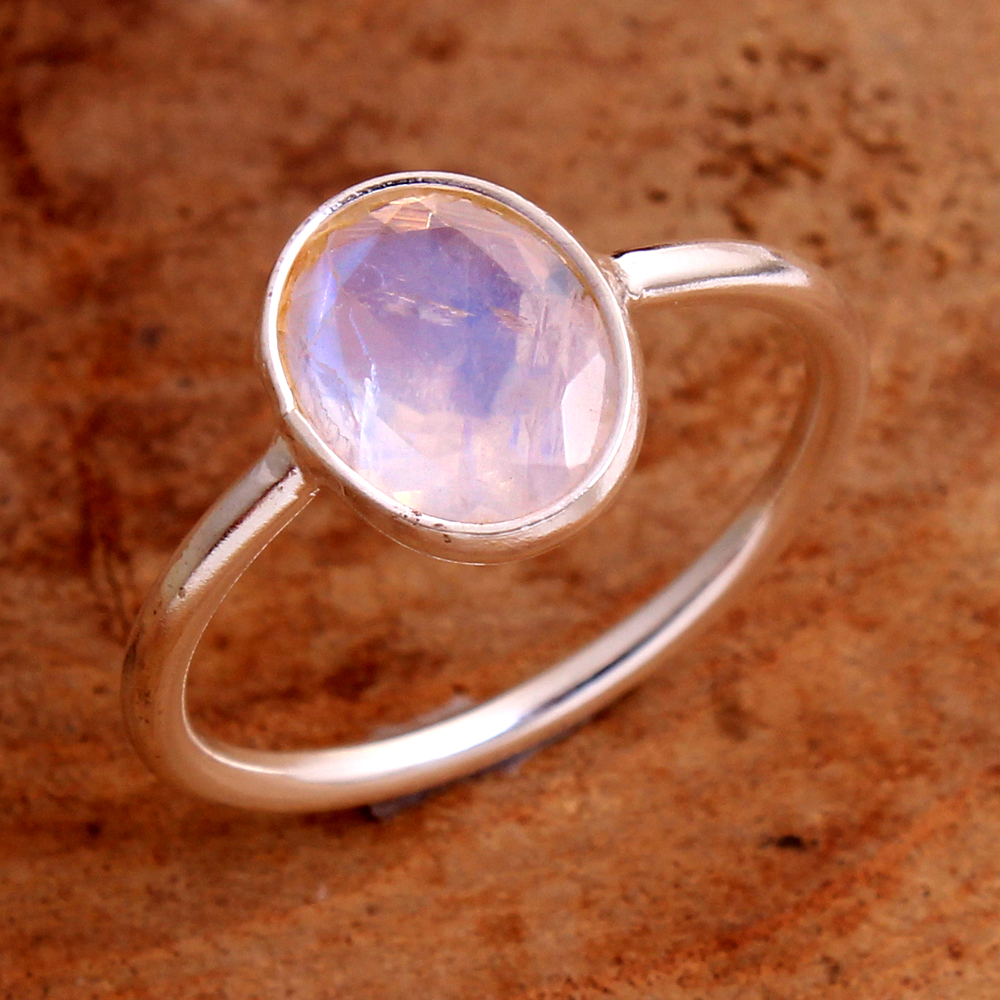 925 Sterling Silver Elegant Ring Moonstone Ring Silver Ring