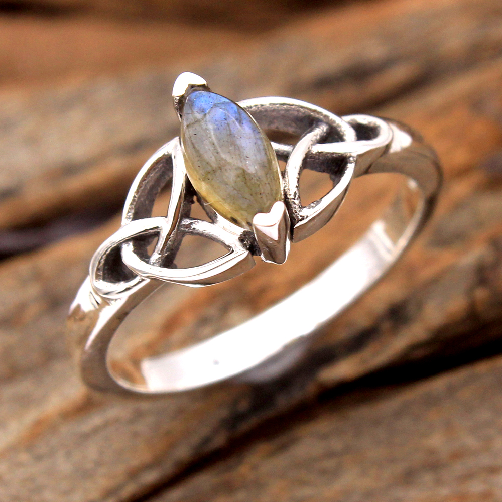 925 Sterling Silver Anniversary Gift Birthday Gift Celtic Ring Gemstone Ring Handmade Jewelry Handmade Ring Labradorite Ring Silver Ring Solid Silver Ring Valentine Gift Wedding Gift Women Jewelry Women Ring