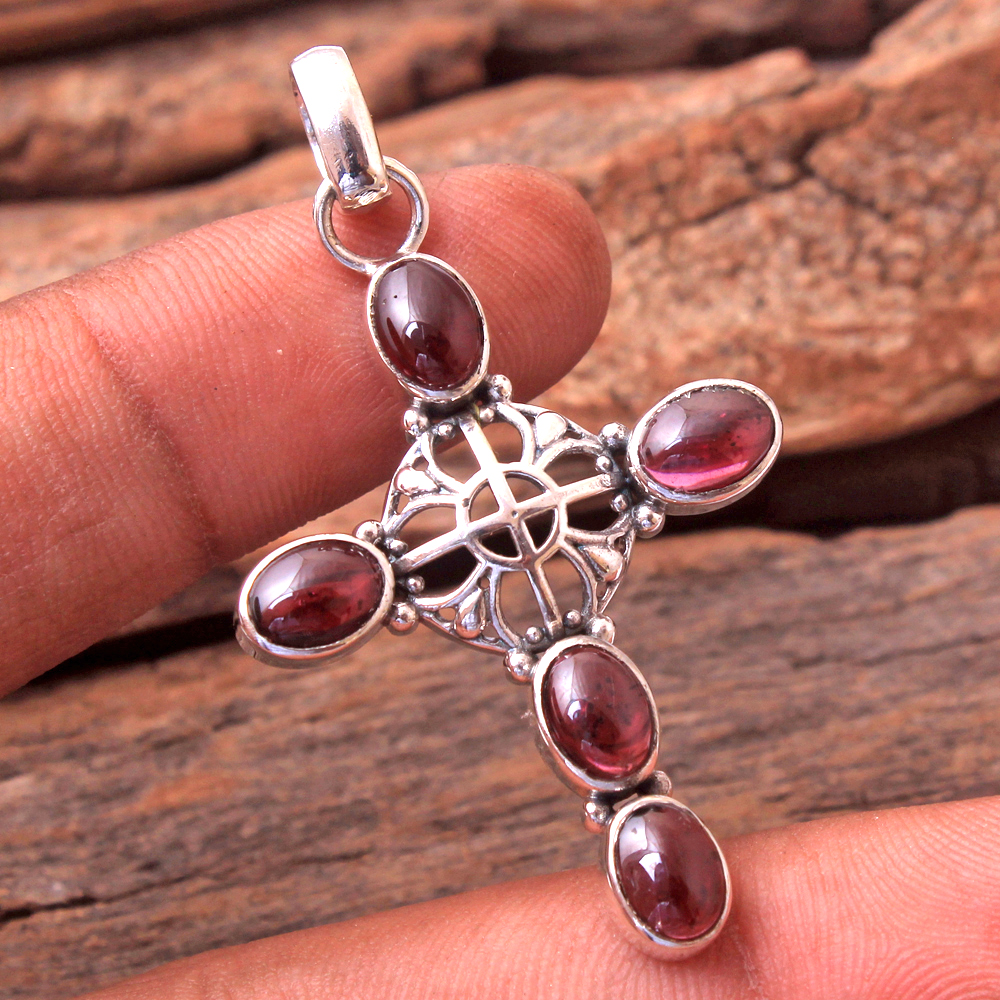 925 Stamped 925 Sterling Silver Amethyst Jewelry Anniversary Gift Cross Design Pendant Gemstone Pendant Gifts For Her Silver Charm Jewelry Silver Jewelry Silver Pendant