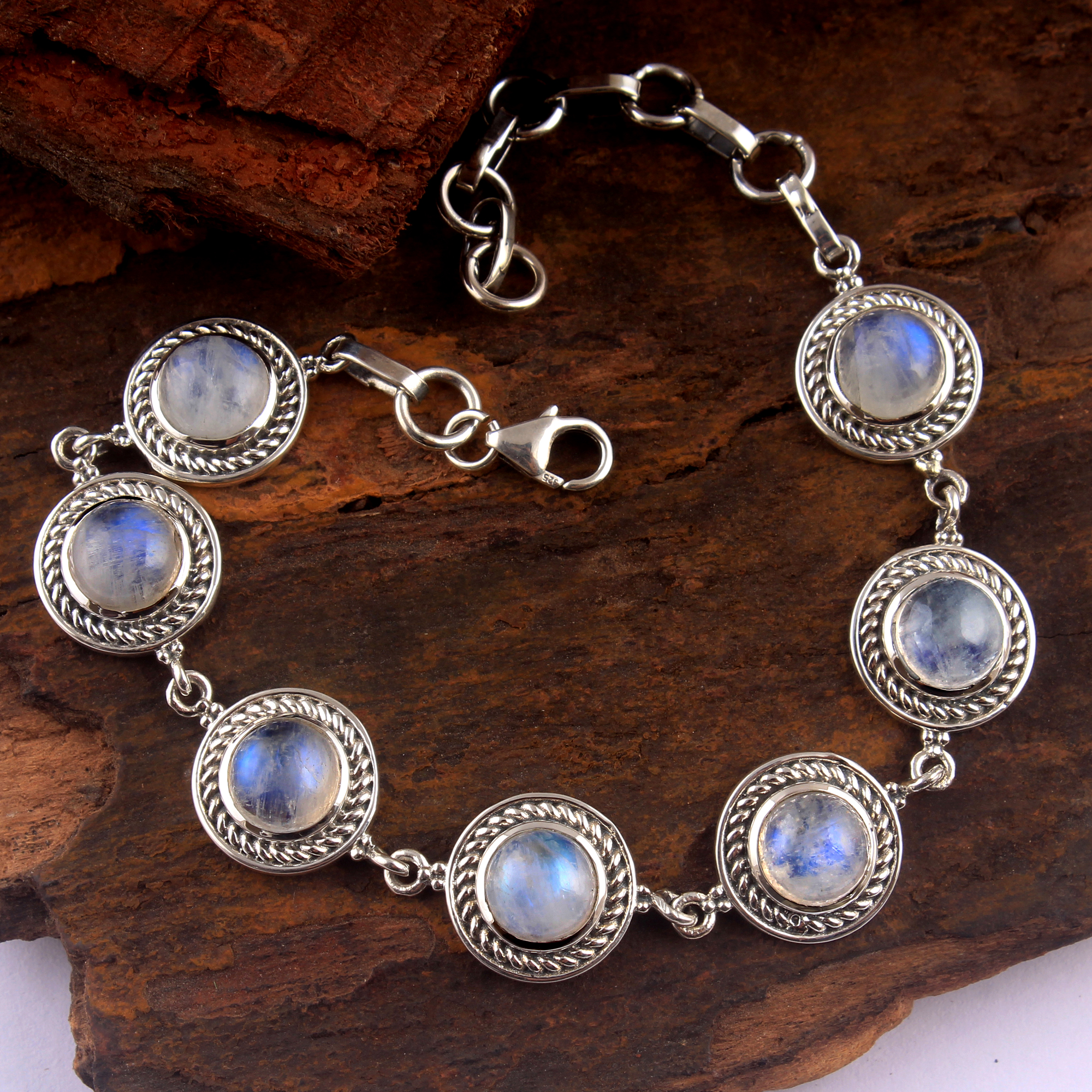 Moonstone Bracelet Silver Bracelet Women Bracelet