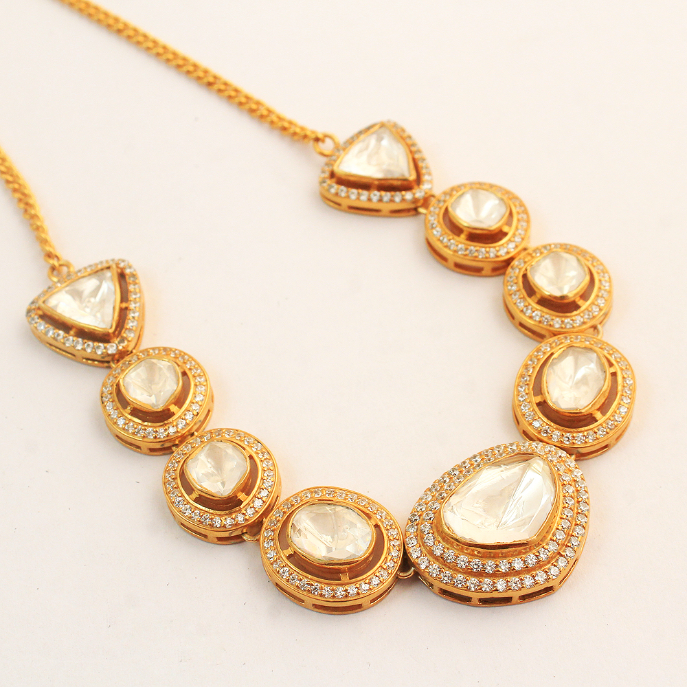 Ethnic Jewelry Gift For Her Indian Kundan Jewelry Moissanite Necklace Wedding Jewelry Women Jewelry