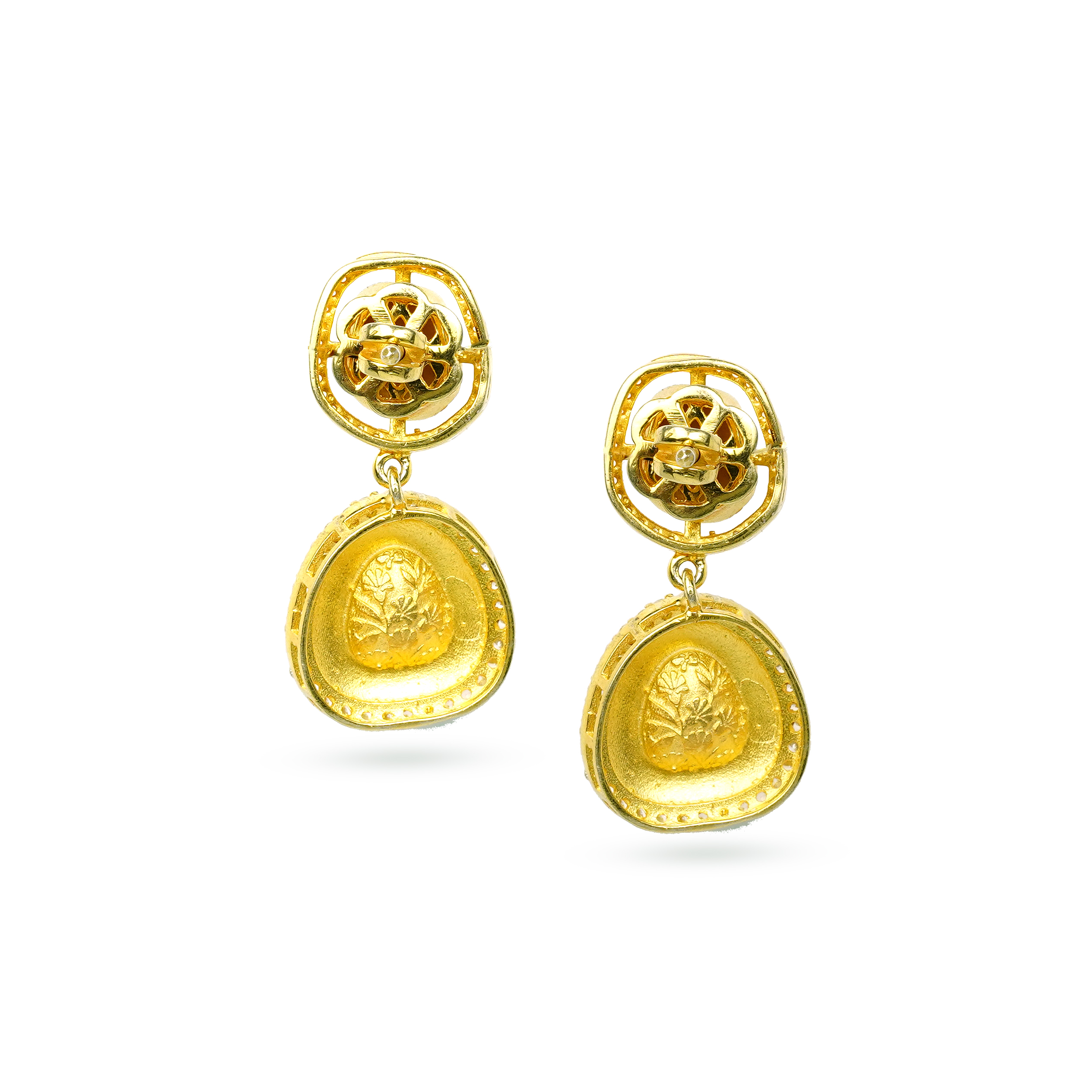 925 Silver Jewelry Moissanite Earring Polki Earing Wedding Jewelry