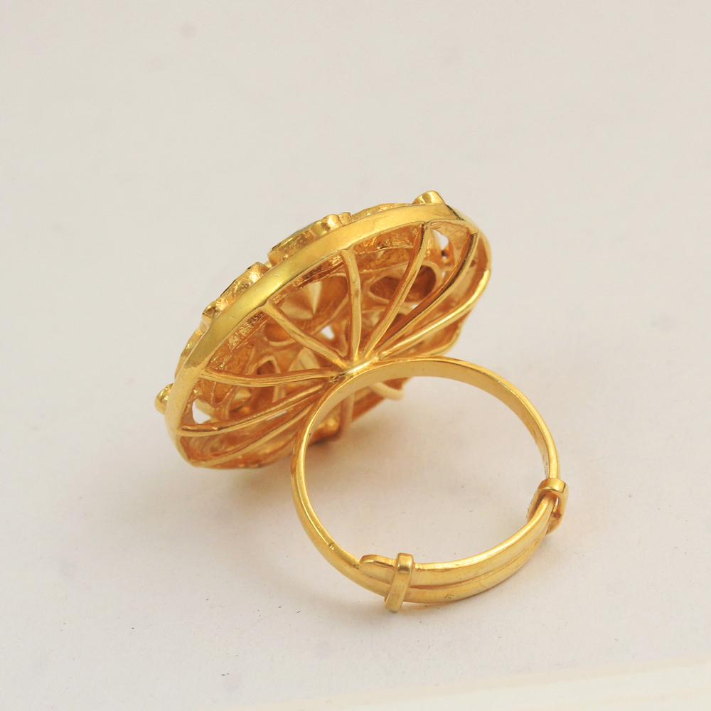 925 Silver Jewelry Adjustable Ring Kundan Polki Ring Weddding Ring Woman Ring