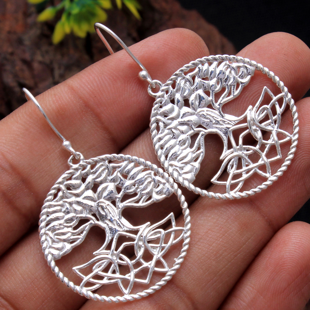 Dangle Earring Silver Earring Tree Of Life Earring Women Earring