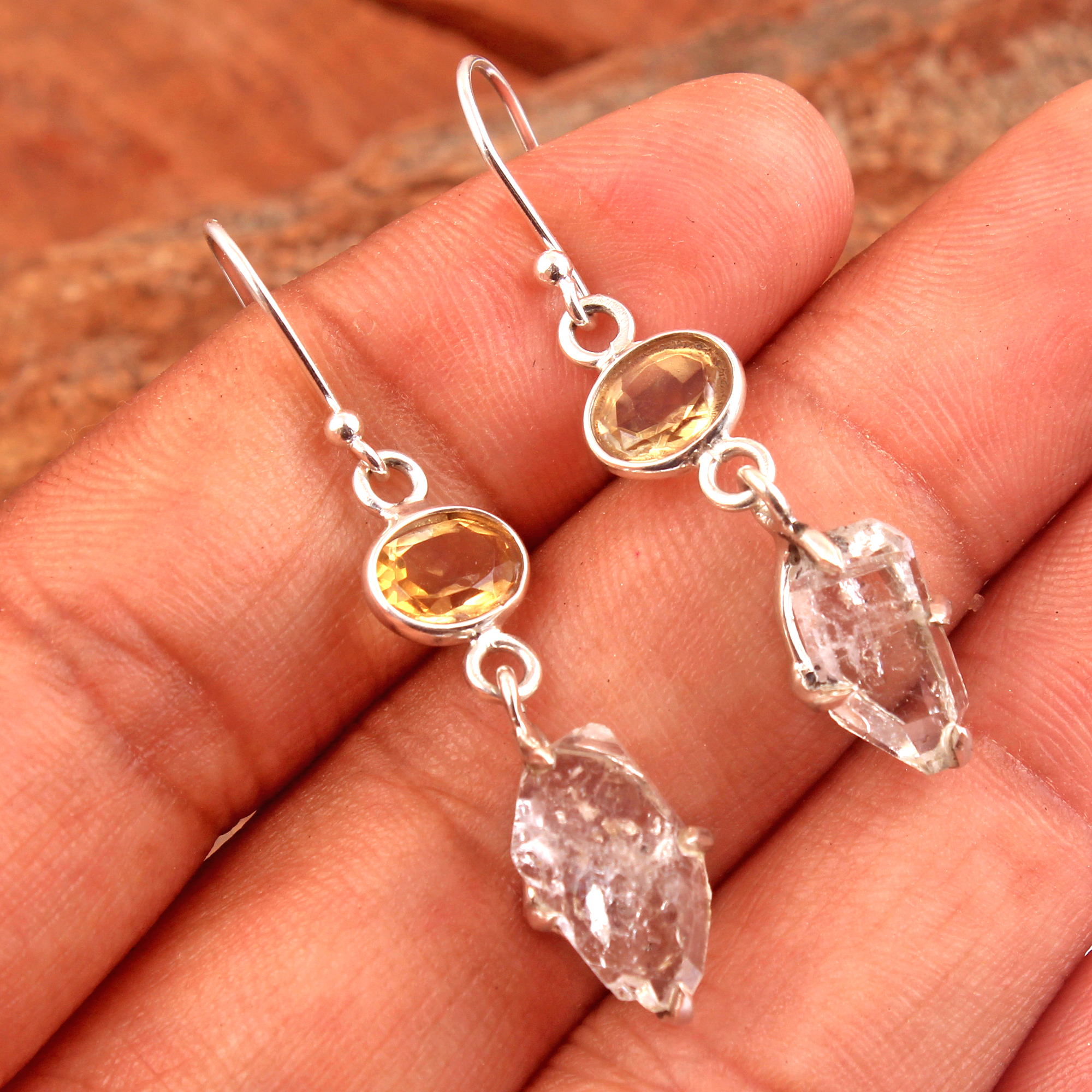 Amethyst Earring Carnelian Earring Citrine Earring Handmade Jewelry Herkimer Diamond Earring Silver Jewelry Women Jewelry