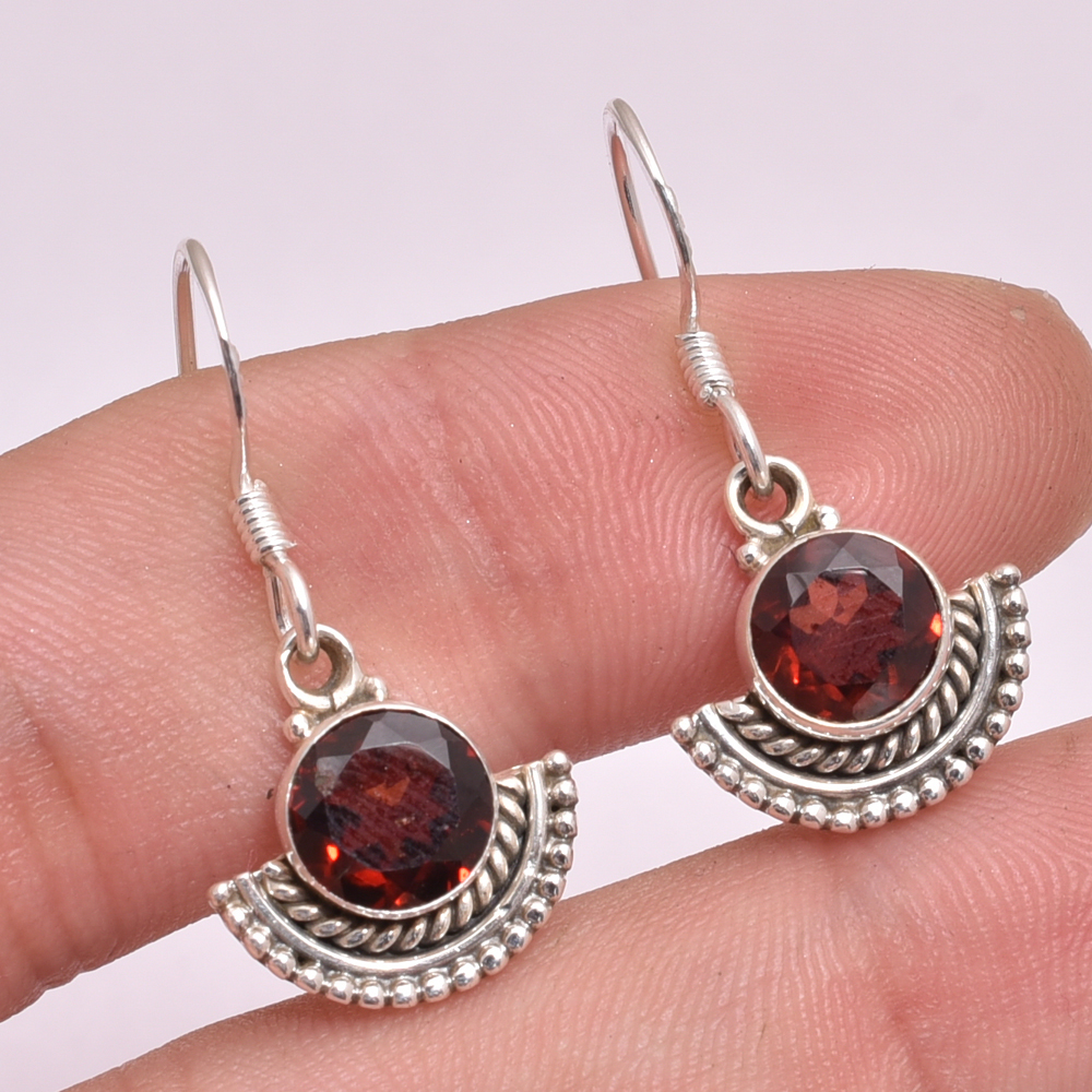 Handmade Jewelry January Birthstone Jewelry Silver Earring Silver Jewelry Women Earring