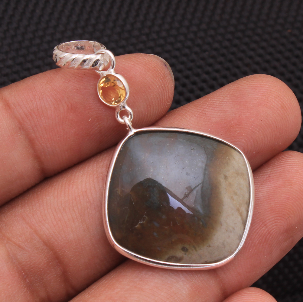 Gemstonependant Handmade Jewelry Mother's Day Gift Silver Jewelry Silver Pendant Women Pendant