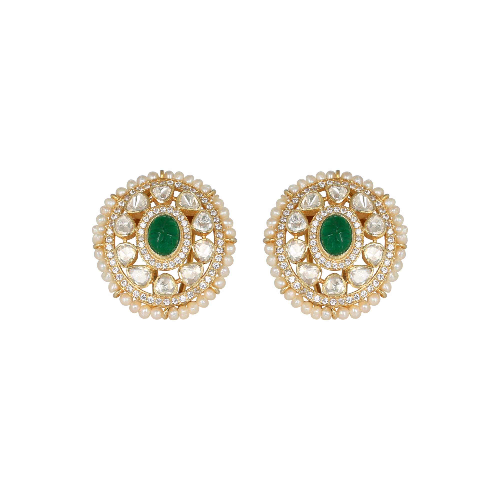 925 Sterling Silver Anniversary Gift Gift For Her Handmade Earring Indian Kundan Jewelry Kundan Polki Earring Stud Earring Wedding Jewelry Woman Jewelry Women Earring