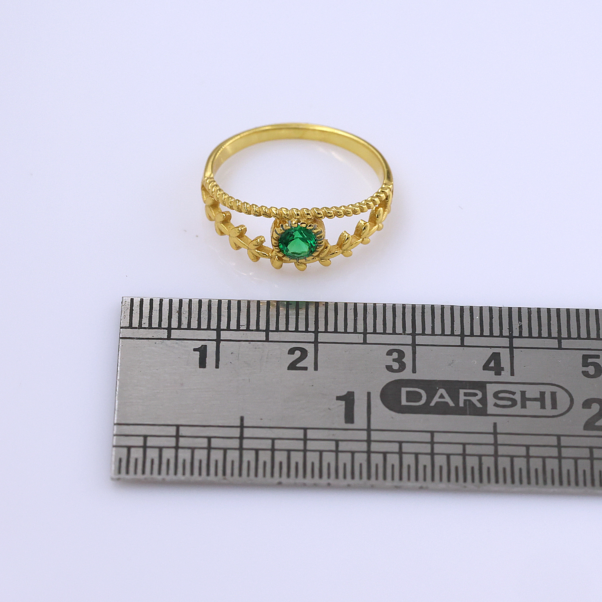 925 Sterling Silver Anniversary Gift Birthday Gift Gift For Her Gold Plated Jewelry Green Zircon Ring Handmade Ring Indian Ethnic Jewelry Silver  Ring Valentine Gift Weddding Ring Wedding Gift Woman Jewelry Women Ring
