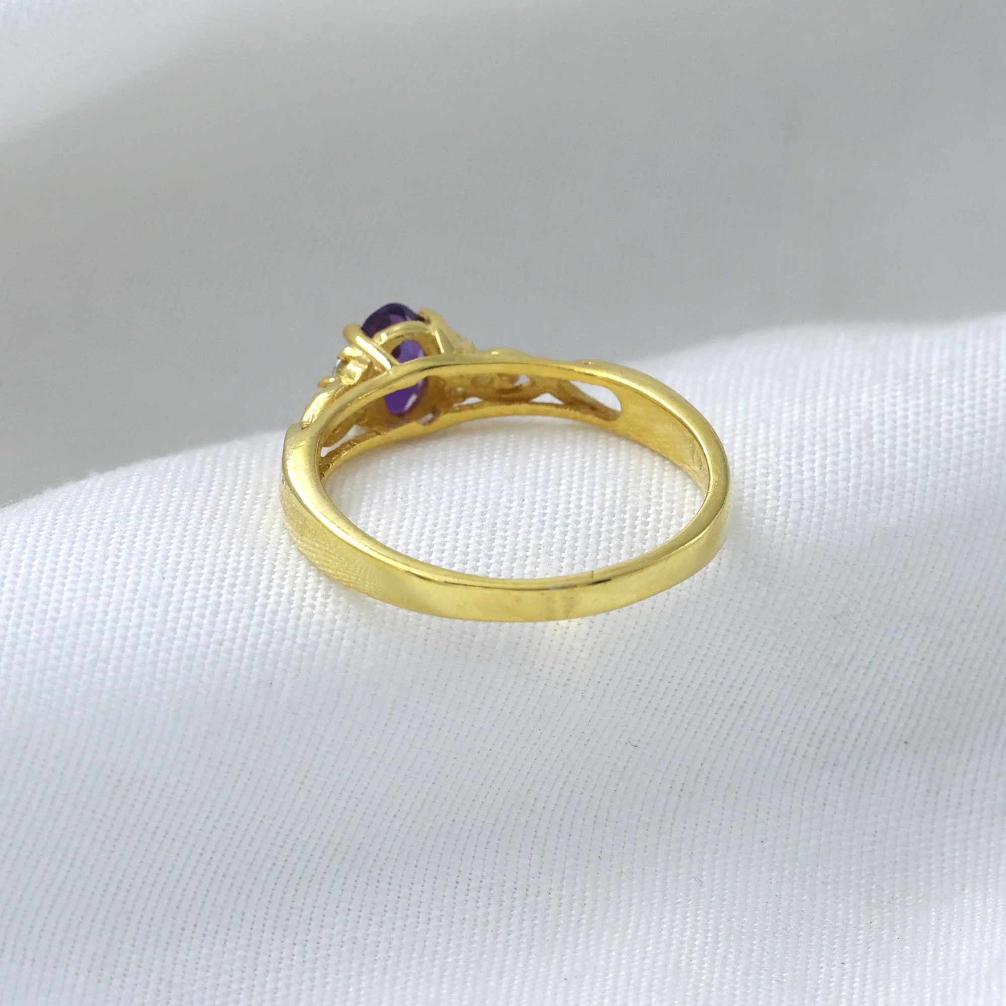 925 Sterling Silver Amethyst Ring Anniversary Gift Birthday Gift Birthstone Jewelry Christmas Gift Easter Gift Engagement Ring Gift For Her Gold Plated Jewelry Graduation Gift Handmade Jewelry Handmade Ring Indian Ethnic Jewelry Silver  Ring Valentines Gift Weddding Ring Yellow Gold Plating Zircon Ring