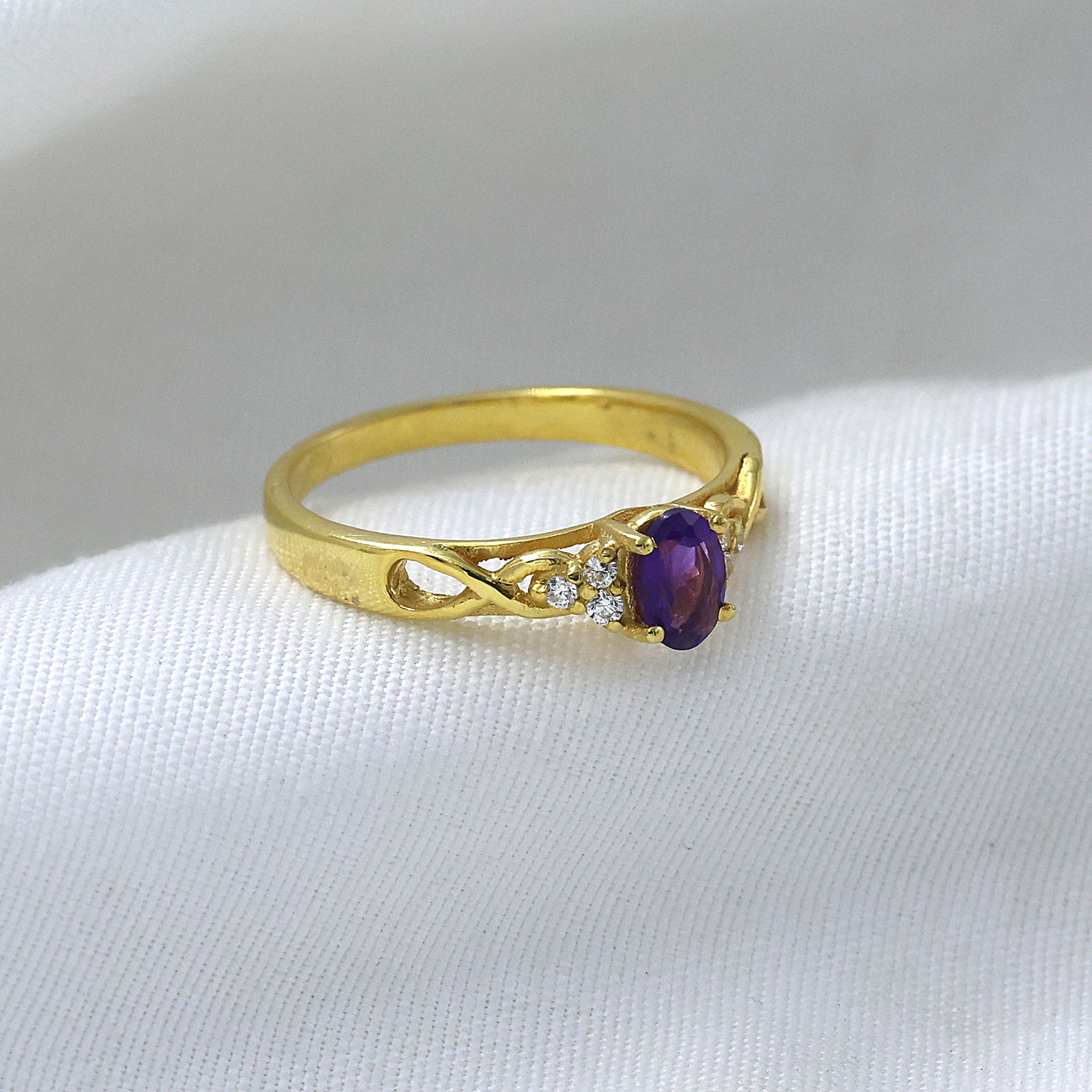 925 Sterling Silver Amethyst Ring Anniversary Gift Birthday Gift Birthstone Jewelry Christmas Gift Easter Gift Engagement Ring Gift For Her Gold Plated Jewelry Graduation Gift Handmade Jewelry Handmade Ring Indian Ethnic Jewelry Silver  Ring Valentines Gift Weddding Ring Yellow Gold Plating Zircon Ring