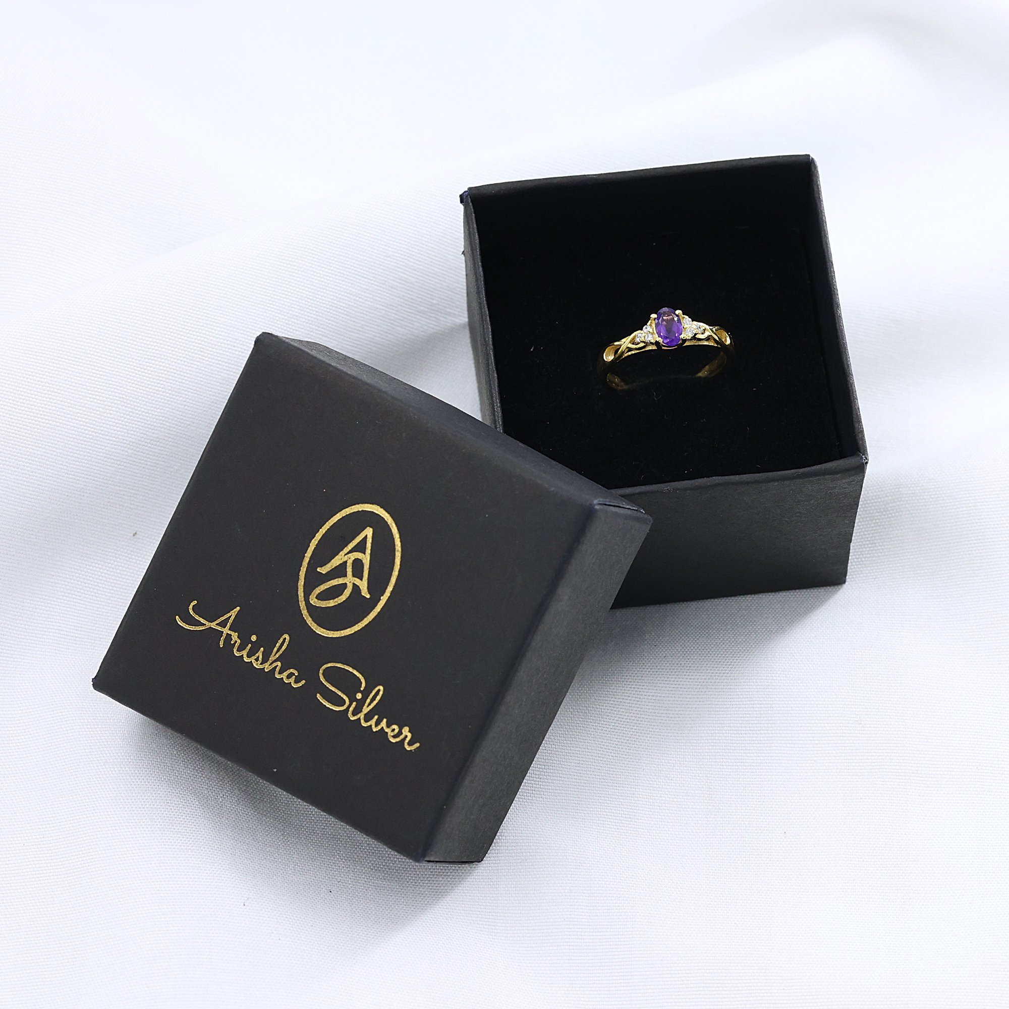 925 Sterling Silver Amethyst Ring Anniversary Gift Birthday Gift Birthstone Jewelry Christmas Gift Easter Gift Engagement Ring Gift For Her Gold Plated Jewelry Graduation Gift Handmade Jewelry Handmade Ring Indian Ethnic Jewelry Silver  Ring Valentines Gift Weddding Ring Yellow Gold Plating Zircon Ring