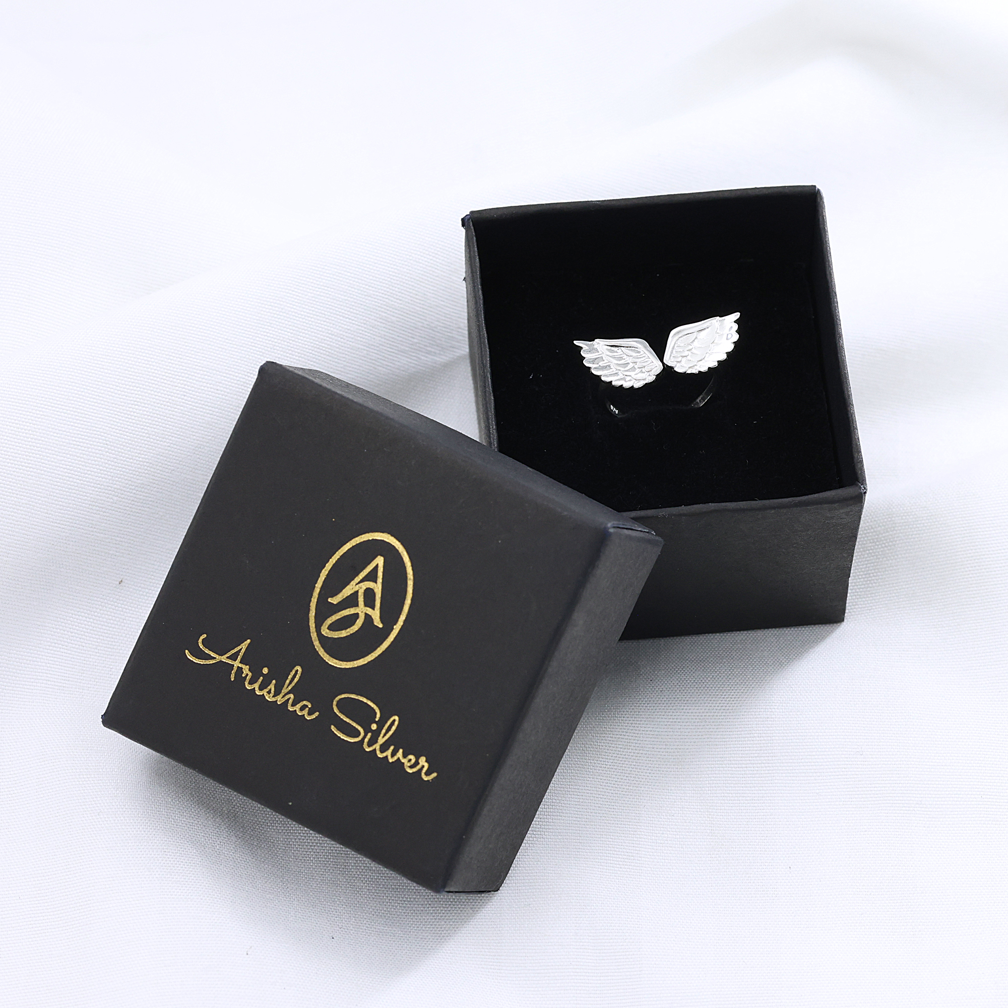 925 Sterling Silver Angel Wings Ring Anniversary Gift Birthday Gift Christmas Gift Gifts For Her Graduation Gift Handmade Ring Men's Jewelry Men's Ring Silver  Ring Unisex Ring Valentines Gift Women Jewelry