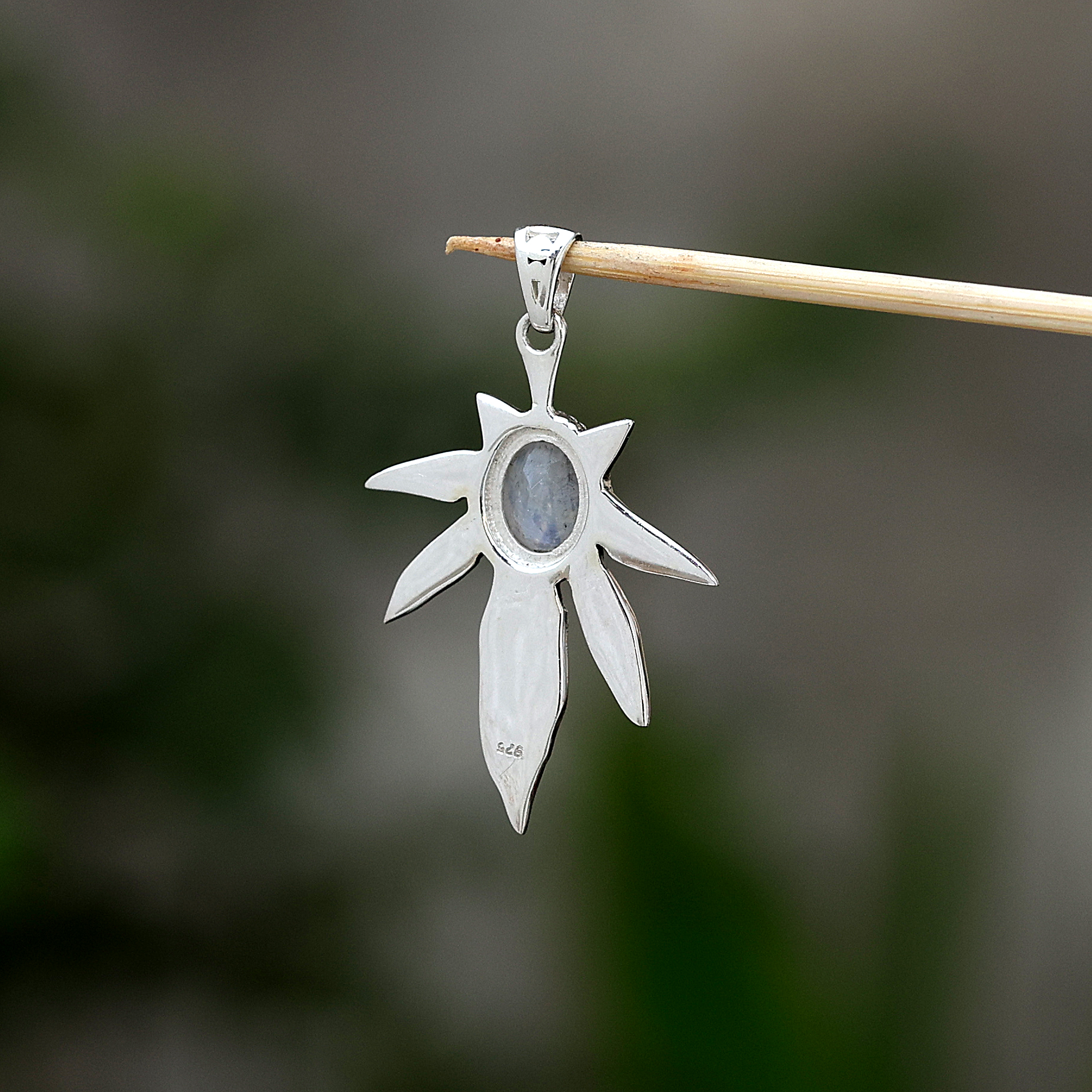 925 Sterling Silver Anniversary Gift Birthday Gift Birthstone Jewelry Easter Gift Gemstone Pendant Gift For Her Graduation Gift Handmade Jewelry Handmade Pendant Moonstone Pendant Palm Leaf Pendant Rainbow Pendant Silver Jewelry Silver Pendent Tree Of Life Pendant Unisex Jewelry Valentines Gift Women Jewelry