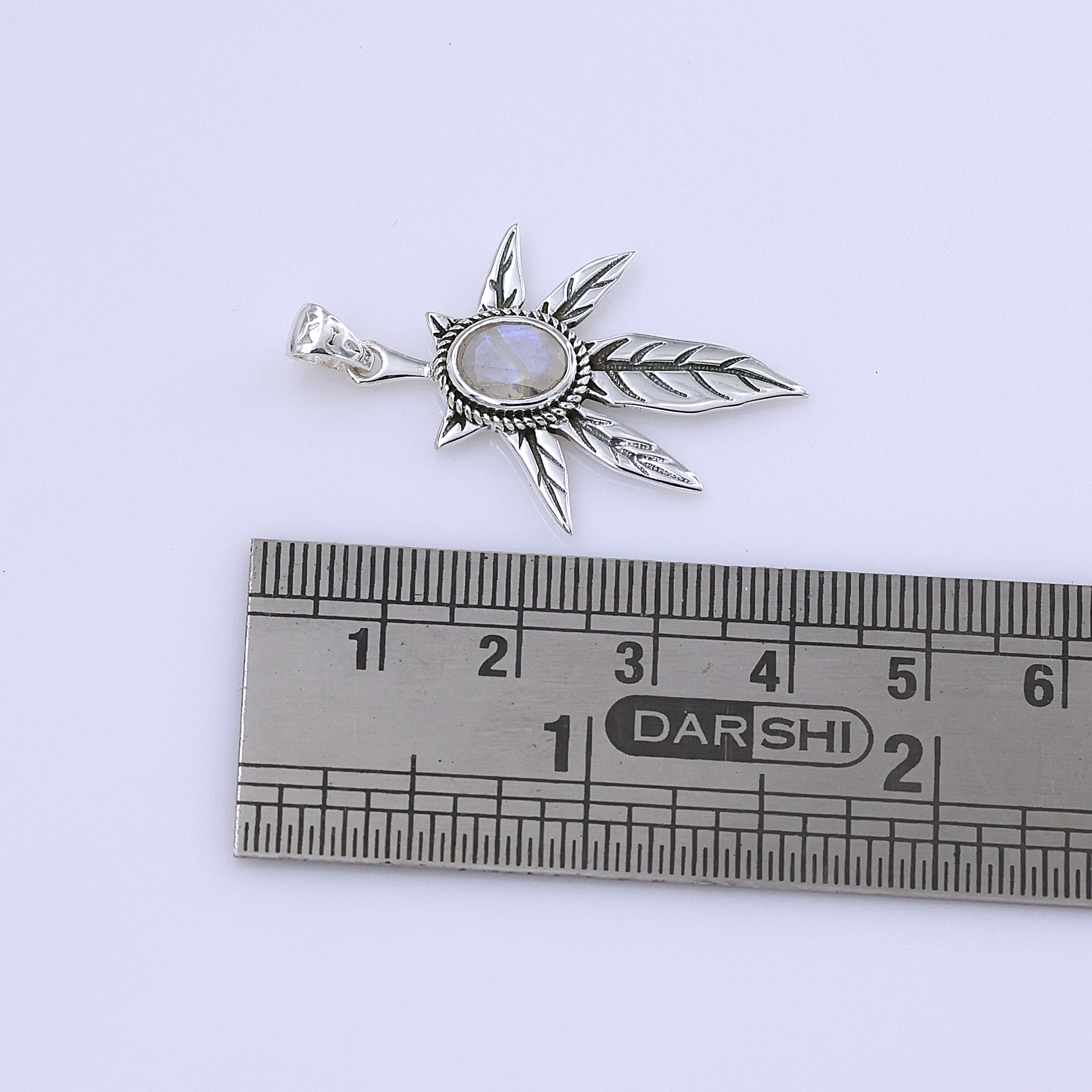 925 Sterling Silver Anniversary Gift Birthday Gift Birthstone Jewelry Easter Gift Gemstone Pendant Gift For Her Graduation Gift Handmade Jewelry Handmade Pendant Moonstone Pendant Palm Leaf Pendant Rainbow Pendant Silver Jewelry Silver Pendent Tree Of Life Pendant Unisex Jewelry Valentines Gift Women Jewelry