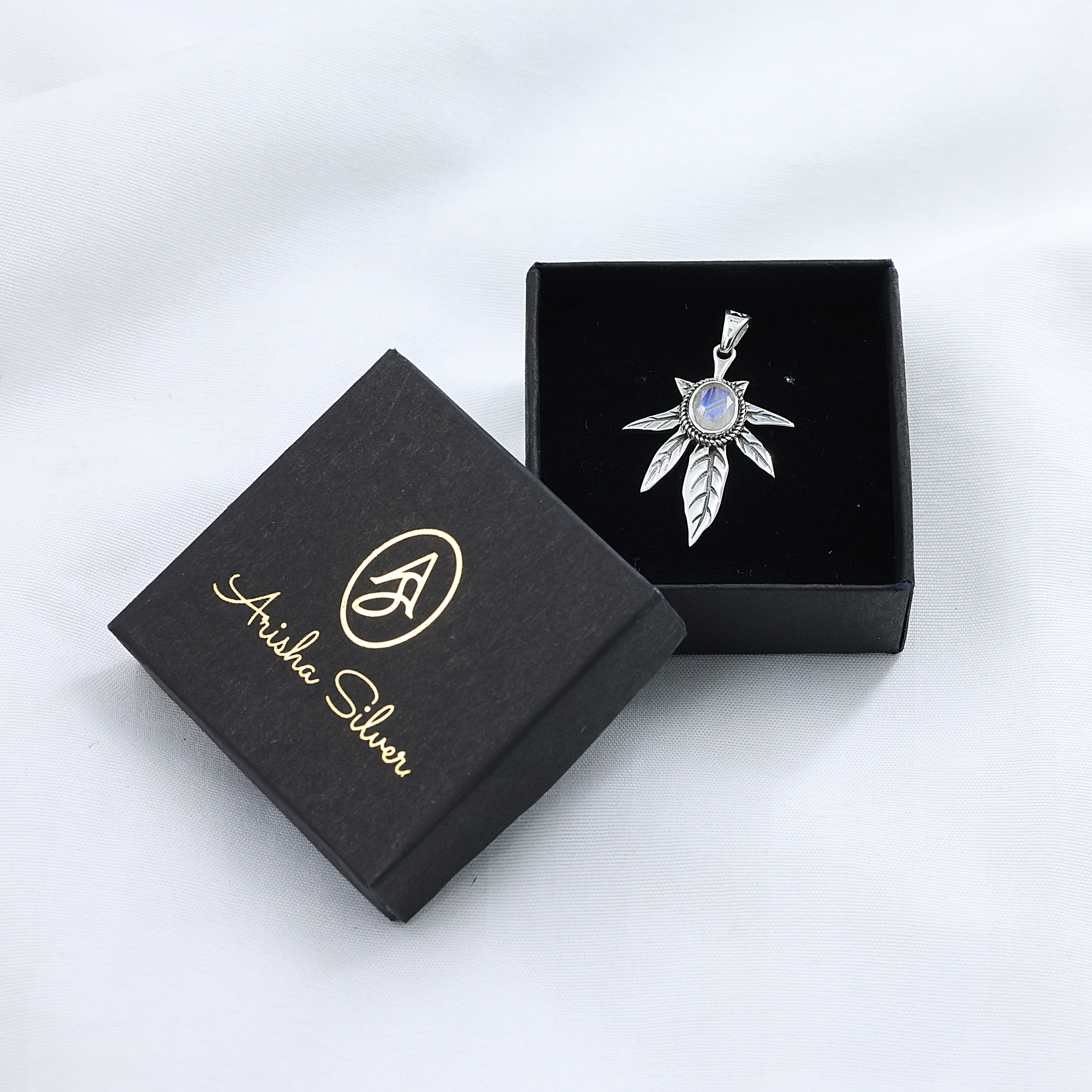 925 Sterling Silver Anniversary Gift Birthday Gift Birthstone Jewelry Easter Gift Gemstone Pendant Gift For Her Graduation Gift Handmade Jewelry Handmade Pendant Moonstone Pendant Palm Leaf Pendant Rainbow Pendant Silver Jewelry Silver Pendent Tree Of Life Pendant Unisex Jewelry Valentines Gift Women Jewelry
