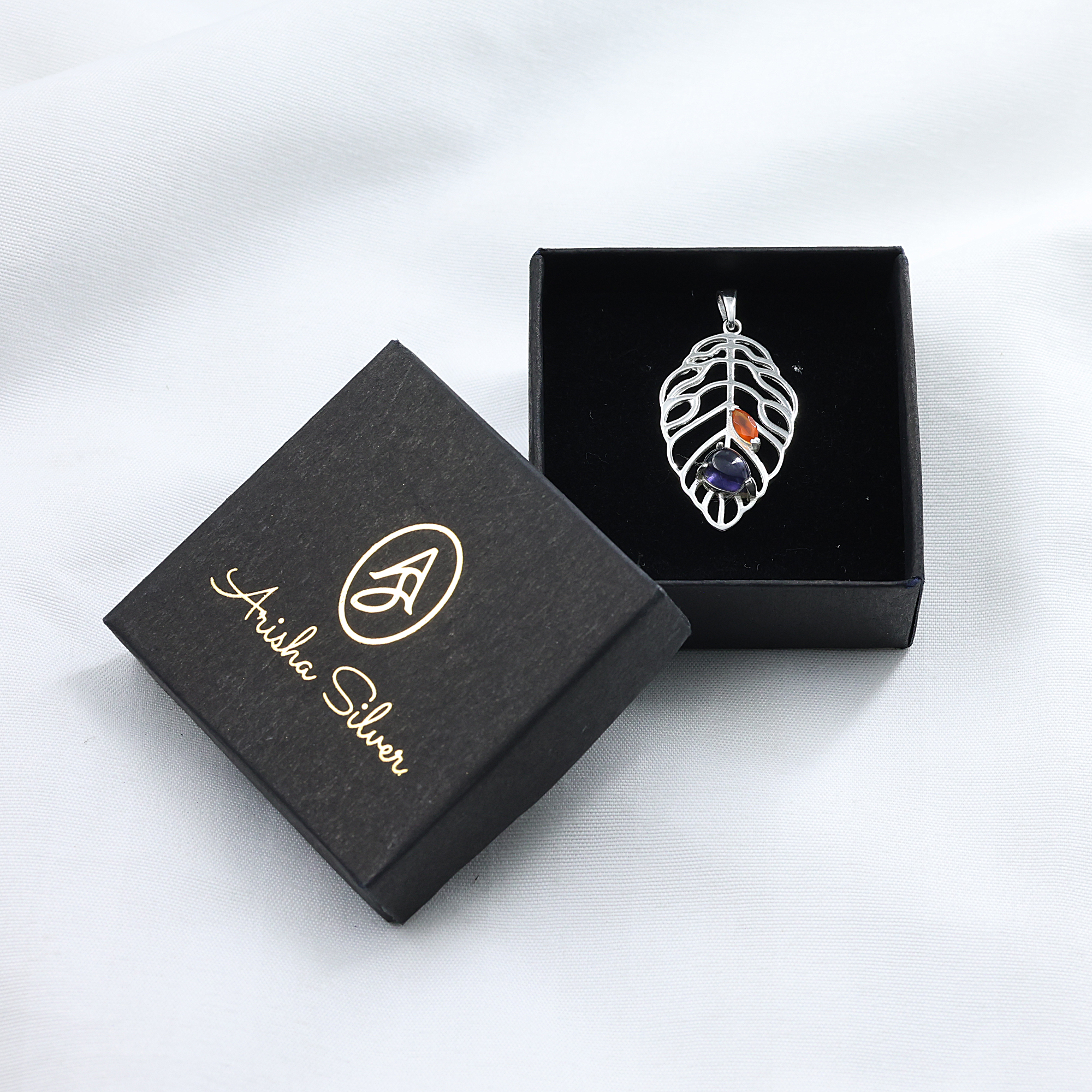 925 Sterling Silver Anniversary Gift Birthday Gift Birthstone Jewelry Carnelian Pendant Gemstone Pendant Gift For Her Handmade Jewelry Handmade Pendant Iolite Pendant Palm Leaf Pendant Silver Jewelry Silver Pendent Tree Of Life Pendant Valentines Gift