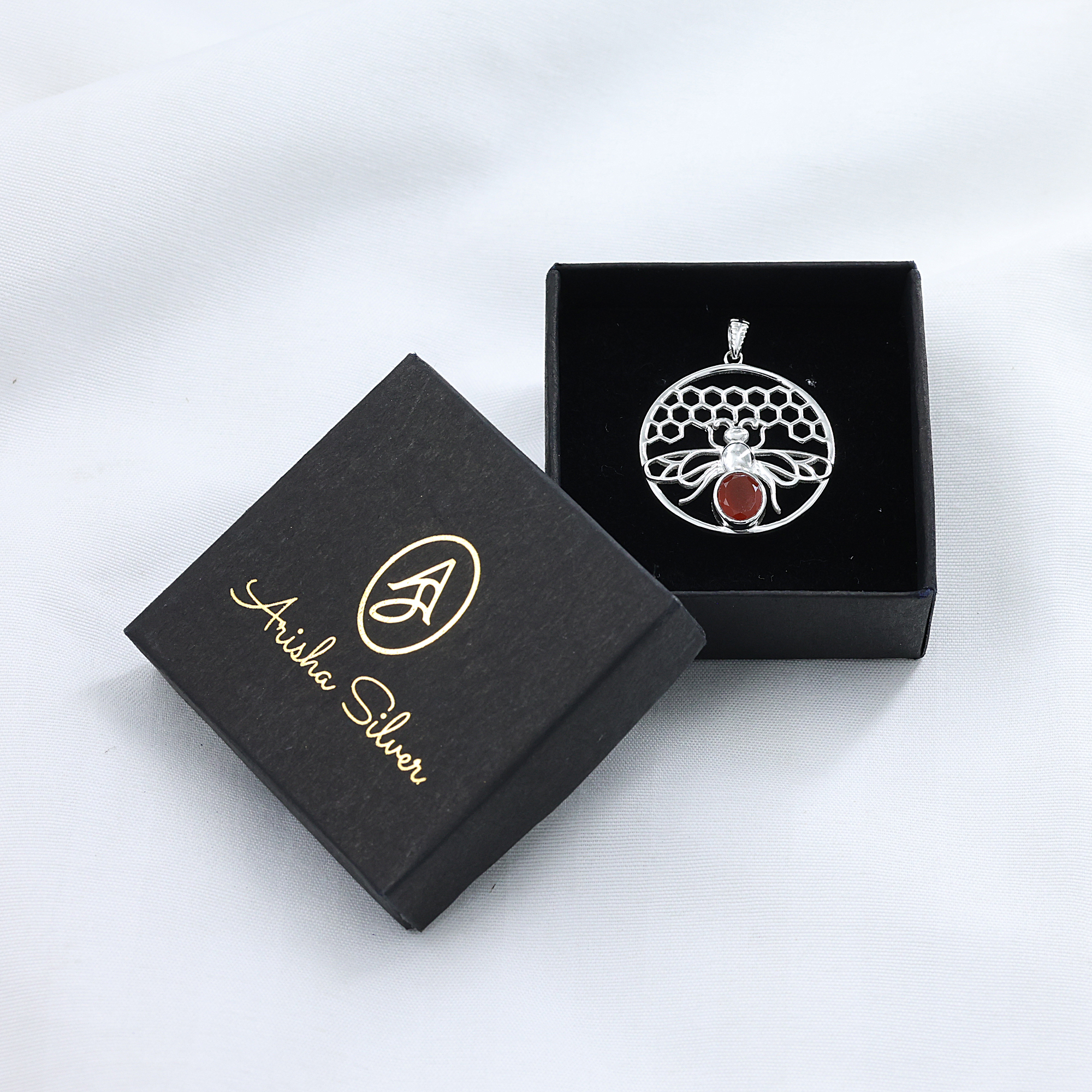 925 Sterling Silver Animal Jewelry Anniversary Gift Birthday Gift Birthstone Jewelry Carnelian Pendant Easter Gift Gemstone Pendant Gift For Her Graduation Gift Handmade Jewelry Handmade Pendant Honey Bee Pendant Jewelry For Sale Silver Jewelry Silver Pendent Unisex Jewelry Women Jewelry Women Pendant