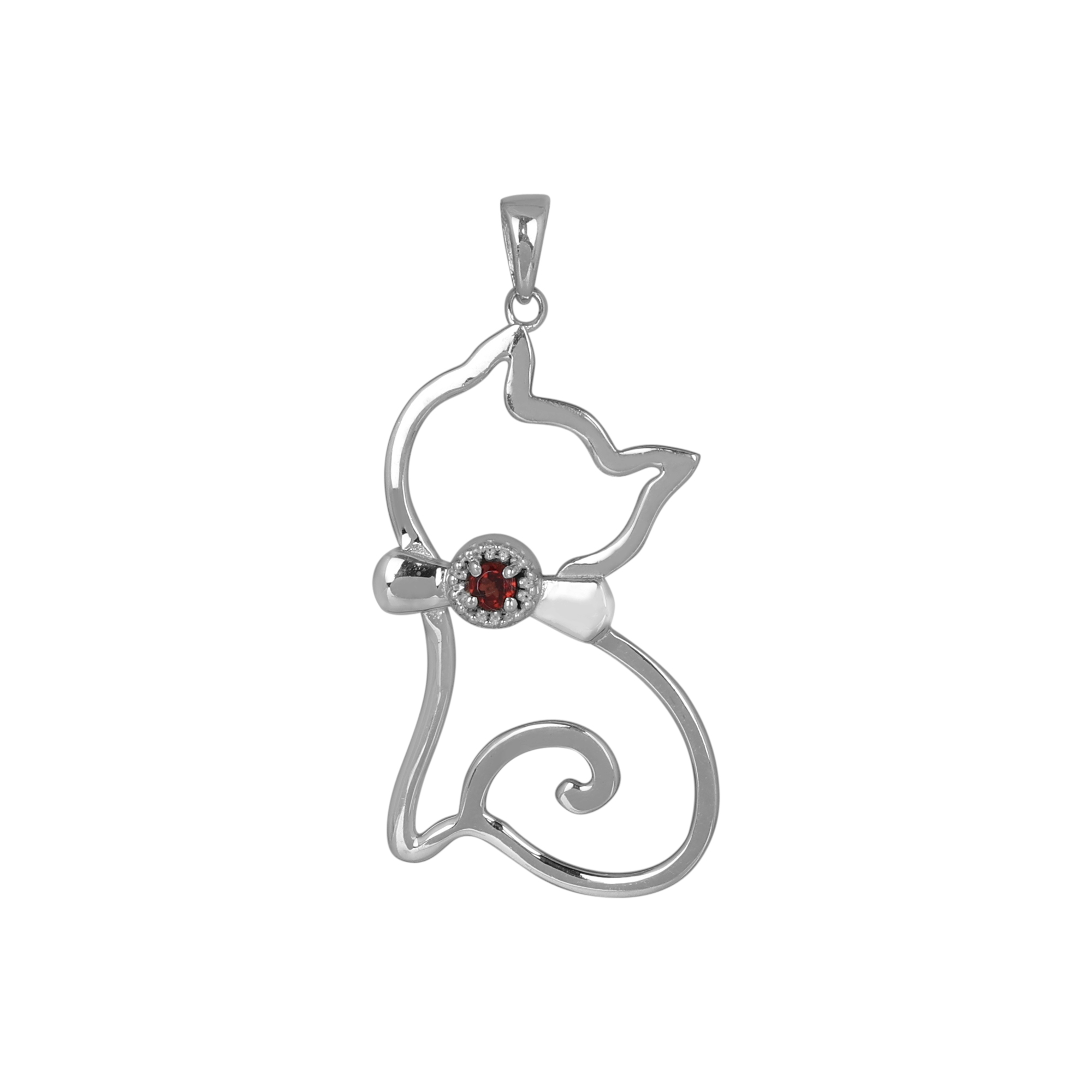 925 Sterling Silver Animal Jewelry Anniversary Gift Birthday Gift Birthstone Jewelry Cat Pendant Christmas Gift Easter Gift Garnet Pendant Gemstone Pendant Gift For Her Handmade Jewelry Handmade Pendant Jewelry For Sale Silver Jewelry Silver Pendent Unisex Pendant Valentines Gift Women Jewelry Women Pendant