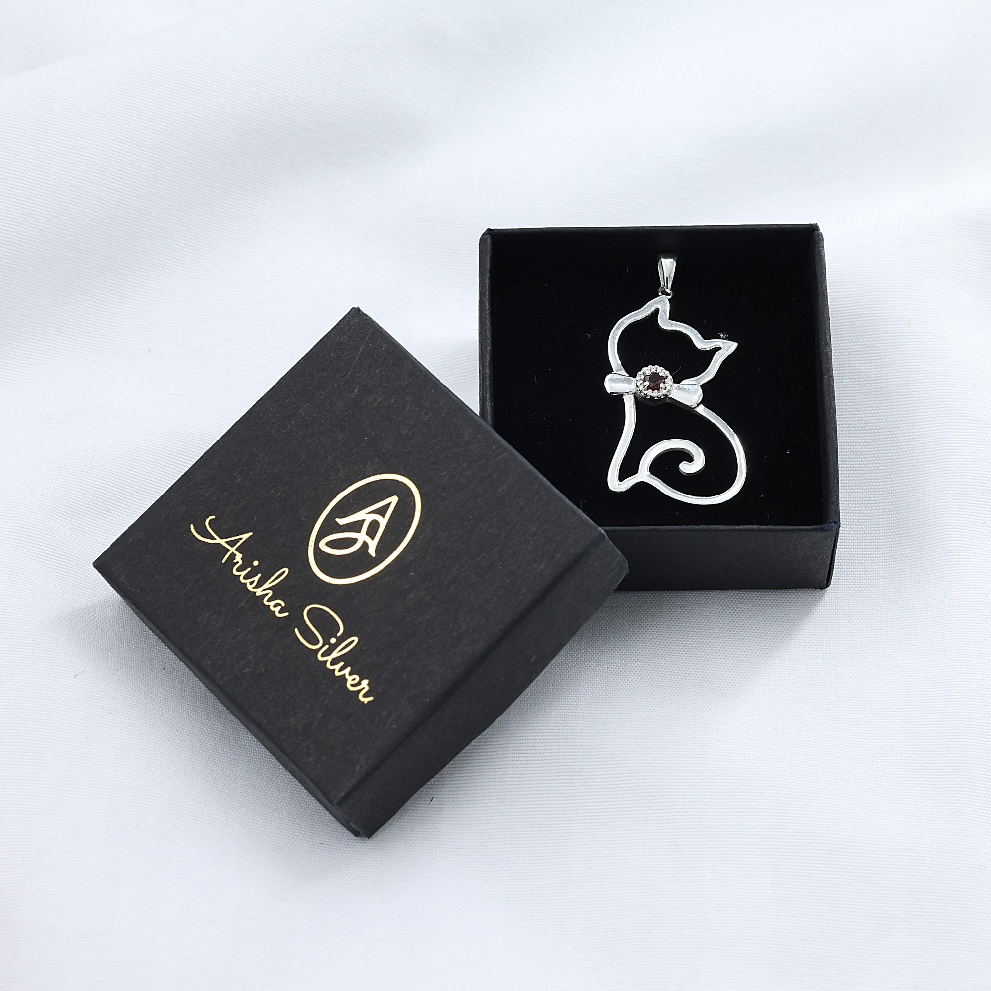925 Sterling Silver Animal Jewelry Anniversary Gift Birthday Gift Birthstone Jewelry Cat Pendant Christmas Gift Easter Gift Garnet Pendant Gemstone Pendant Gift For Her Handmade Jewelry Handmade Pendant Jewelry For Sale Silver Jewelry Silver Pendent Unisex Pendant Valentines Gift Women Jewelry Women Pendant