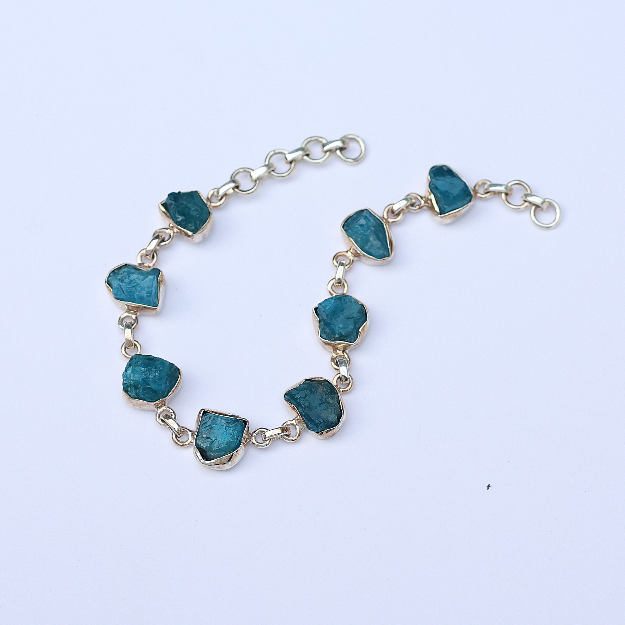 925 Sterling Silver Anniversary Gift Apatite Bracelet Birthday Gift Christmas Gift Easter Gift Gemstone Bracelet Gift For Her Graduation Gift Handmade Bracelet Handmade Jewelry Jewelry For Sale Rough Gemstone Bracelet Silver Bracelet Silver Jewelry Valentines Gift Women Bracelet Women Jewelry