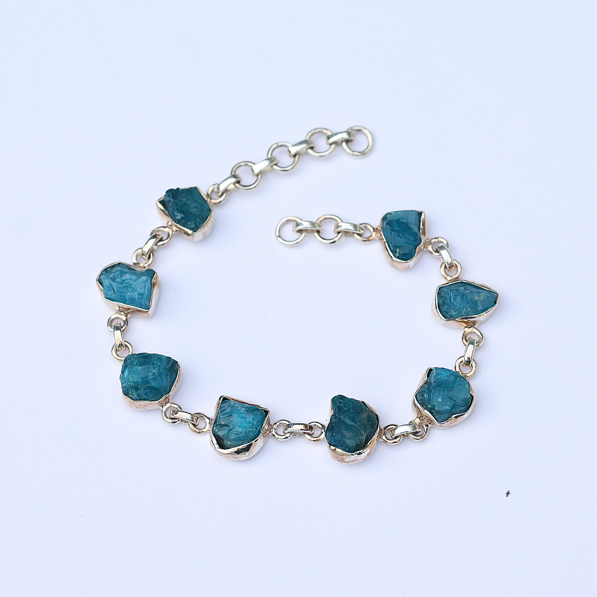 925 Sterling Silver Anniversary Gift Apatite Bracelet Birthday Gift Christmas Gift Easter Gift Gemstone Bracelet Gift For Her Graduation Gift Handmade Bracelet Handmade Jewelry Jewelry For Sale Rough Gemstone Bracelet Silver Bracelet Silver Jewelry Valentines Gift Women Bracelet Women Jewelry