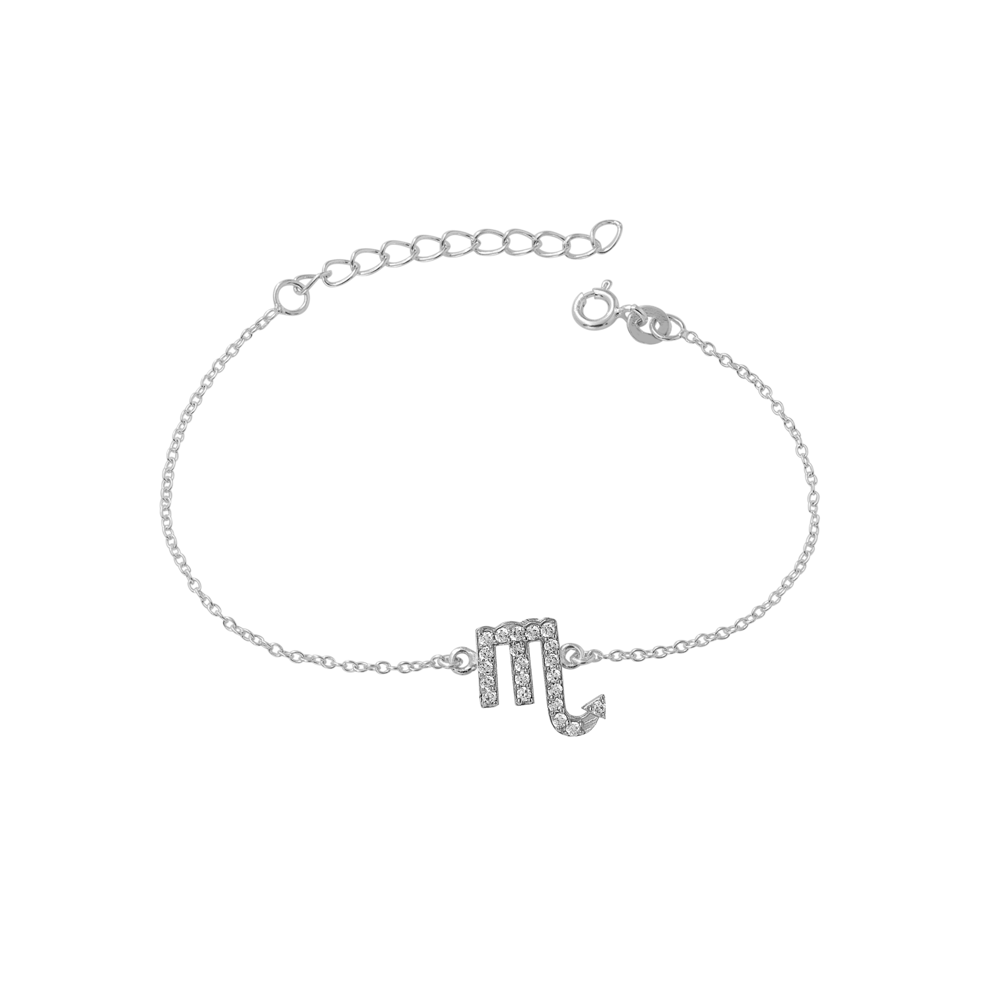 925 Sterling Silver Anniversary Gift Astrological Bracelet Birthday Gift Cubic Zirconia Bracelet Gift For Mom Gifts For Her Handmade Bracelet Scorpio Bracelet Silver Bracelet Silver Jewelry Valentines Gift Women Bracelet Women Jewelry Zodiac Sign Bracelet