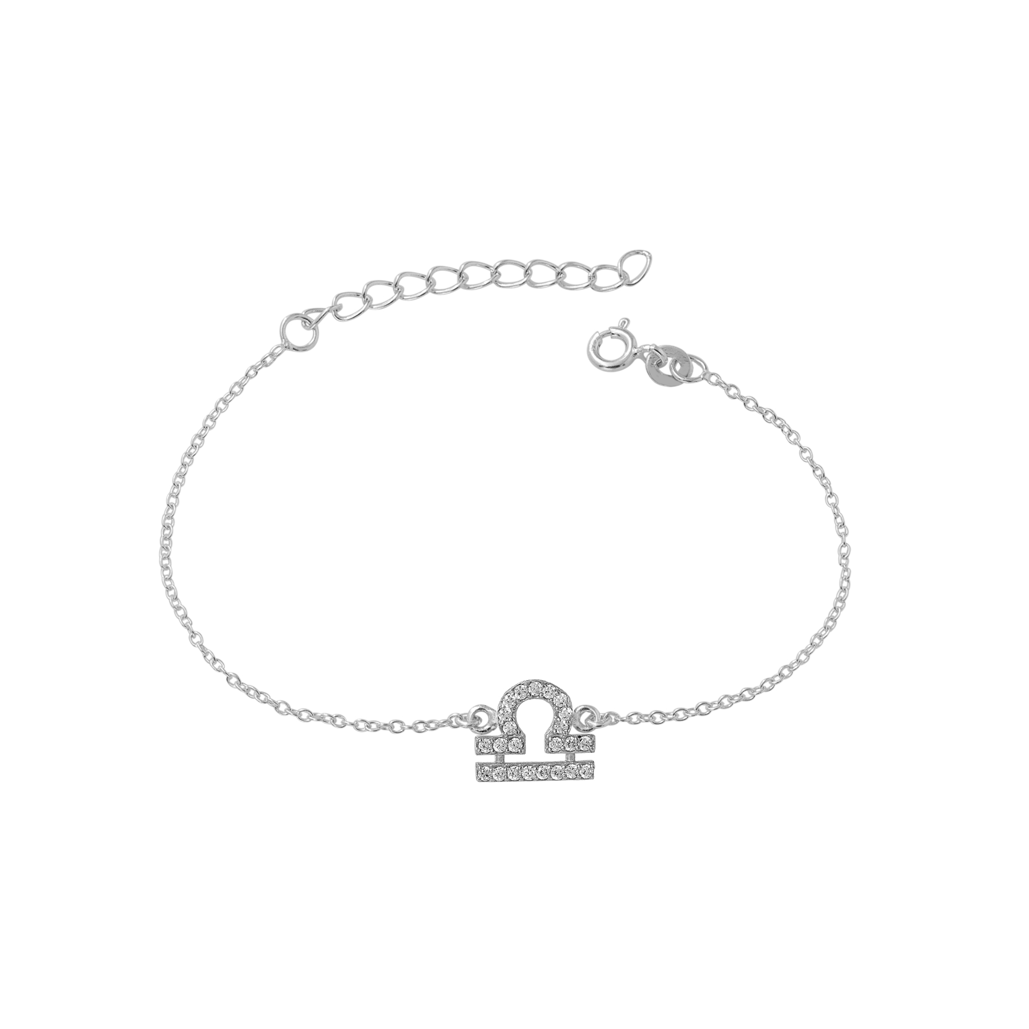 925 Sterling Silver Anniversary Gift Astrological Bracelet Birthday Gift Christmas Gift Cubic Zirconia Bracelet Gift For Her Gift For Mom Handmade Bracelet Handmade Jewelry Libra Zodiac Sign Bracelet Silver Bracelet Silver Jewelry Women Bracelet Women Jewelry Zodiac Jewelry Zodiac Sign Bracelet