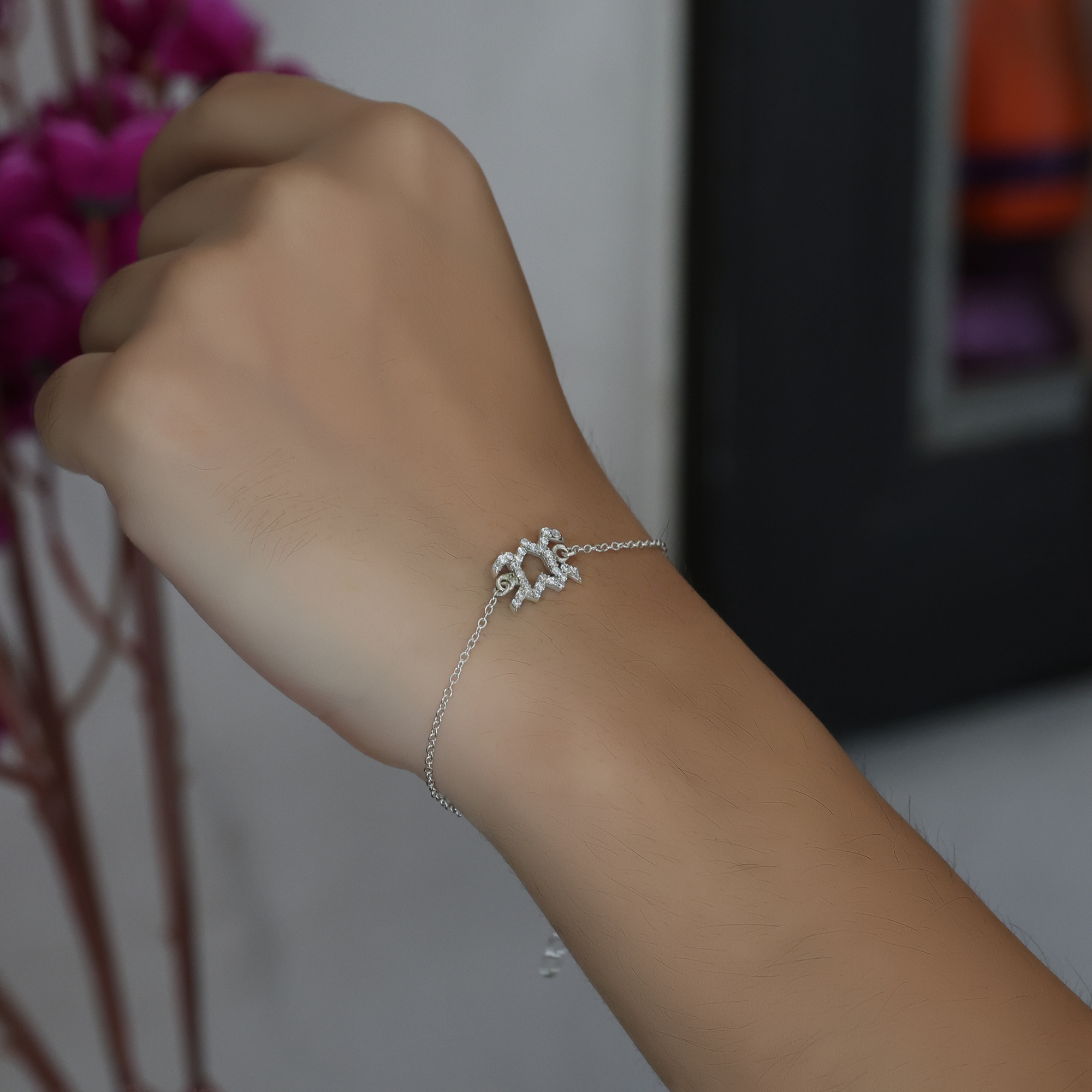 925 Sterling Silver Anniversary Gift Aquarius Zodiac Sign Bracelet Astrological Bracelet Birthday Gift Gift For Her Gift For Mom Handmade Bracelet Handmade Jewelry Silver Bracelet Silver Jewelry Valentines Gift Women Bracelet Women Jewelry Zodiac Sign Bracelet