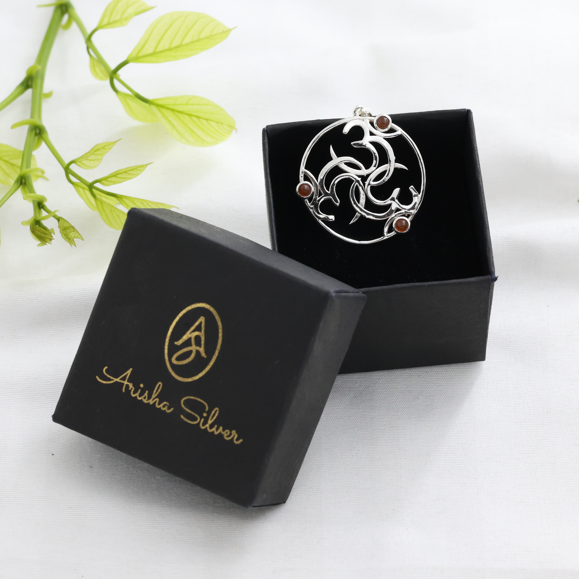 925 Sterling Silver Anniversary Gift Birthday Gift Carnelian Pendant Christmas Gift Easter Gift Gemstone Pendant Gift For Her Gift For Mom Graduation Gift Handmade Jewelry Handmade Pendant Jewelry For Gift Om Pendant Silver Jewelry Silver Pendant Spiritual Jewelry Spiritual Pendant