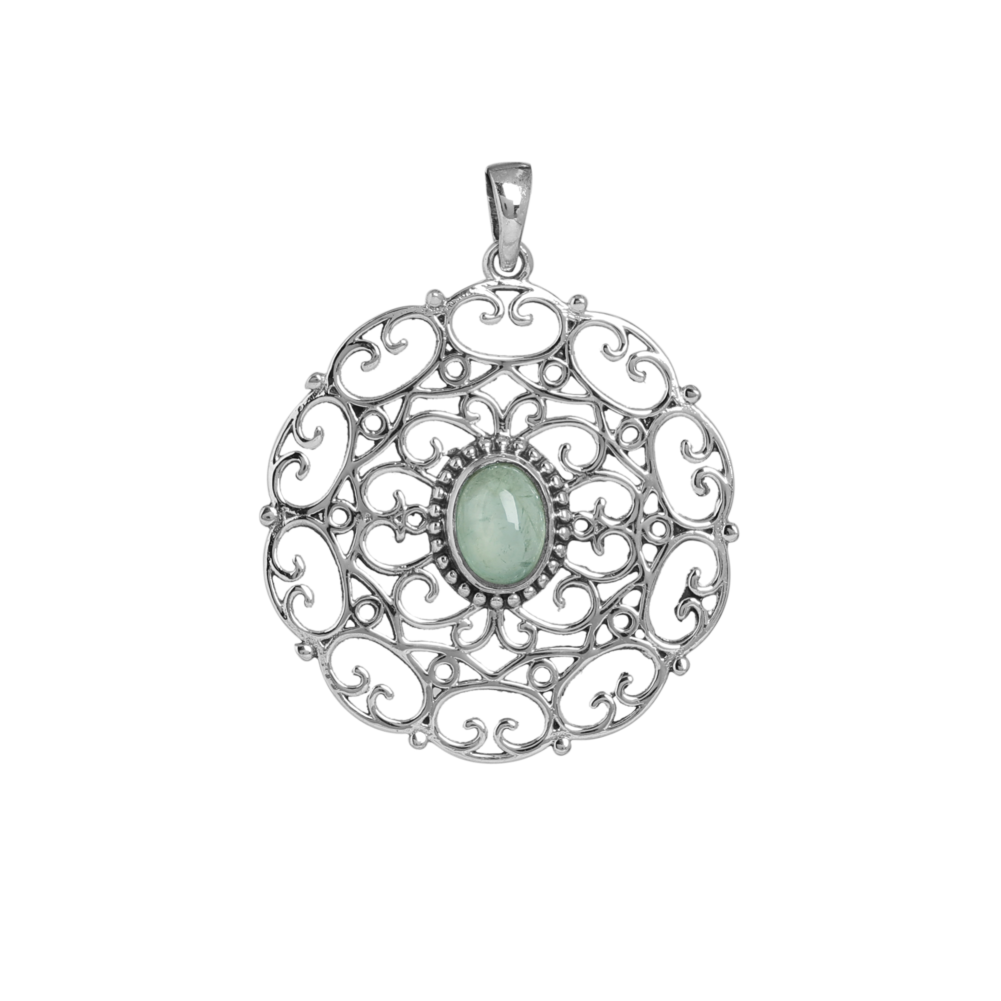 925 Sterling Silver Anniversary Gift Birthday Gift Christmas Gift Easter Gift Filigree Pendant Gemstone Pendant Gift For Her Graduation Gift Halloween Gift Handmade Jewelry Handmade Pendant Housewarming Gift. Prehnite Pendant Silver Jewelry Silver Pendant Women Jewelry Women Pendant