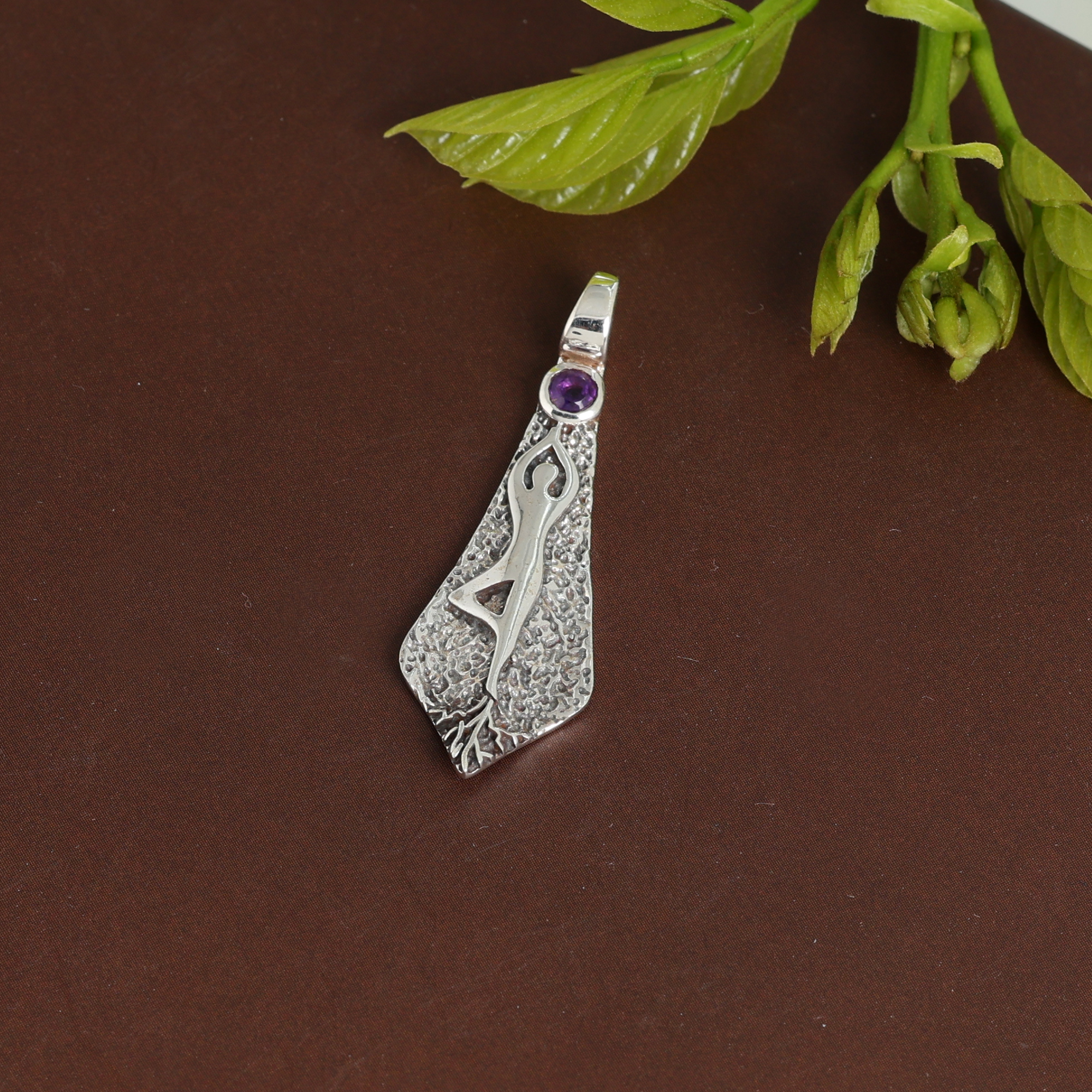 925 Sterling Silver Amethyst Pendant Anniversary Gift Birthday Gift Christmas Gift Easter Gift Gemstone Pendant Gift For Her Halloween Gift Handmade Jewelry Handmade Pendant Jewelry For Gift Meditation Pendant Silver Jewelry Silver Pendant Unisex Pendant Women Jewelry Women Pendant Yoga Pendant