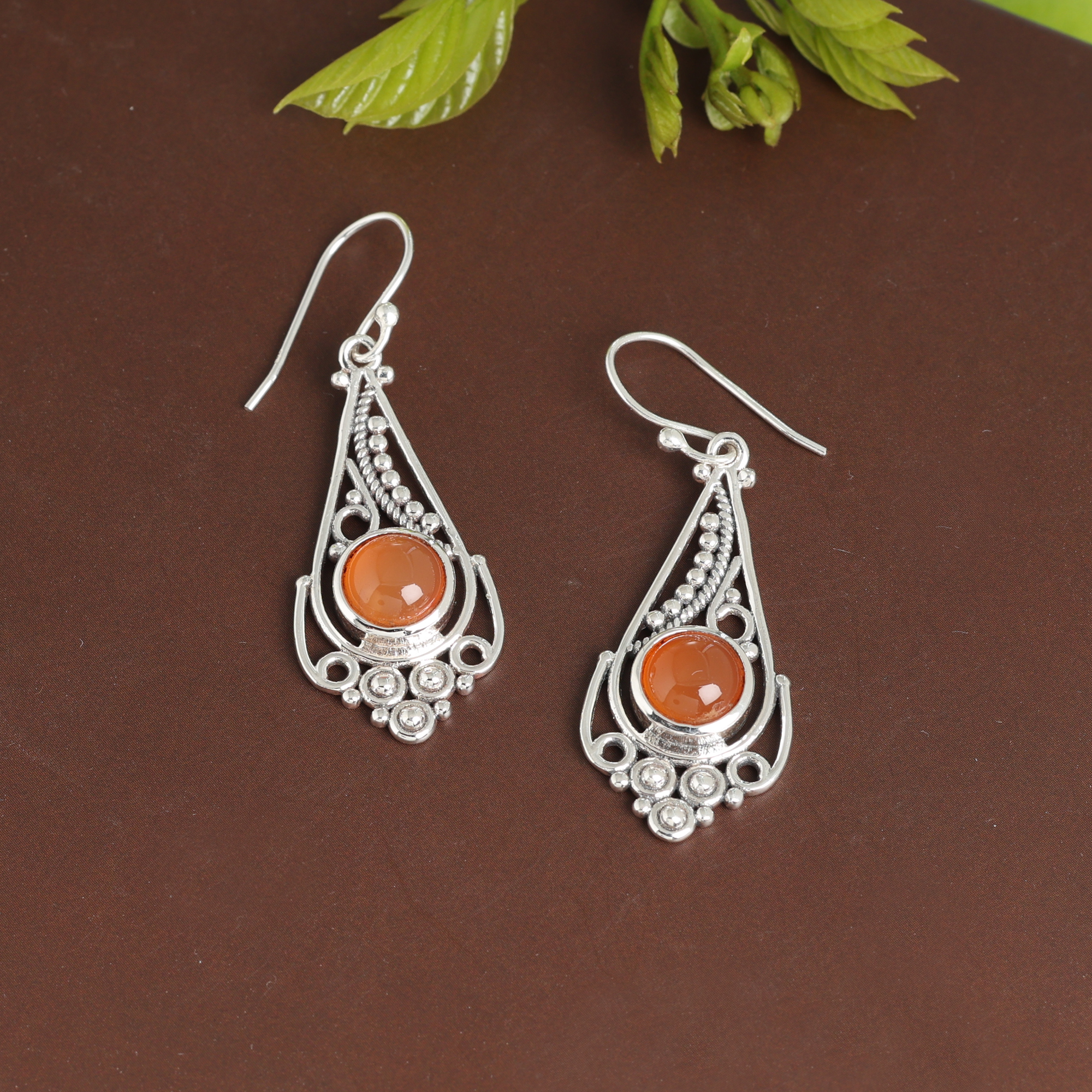 925 Sterling Silver Anniversary Gift Birthday Gift Carnelian Earring Christmas Gift Dangle Earring Gemstone Earring Gift For Her Gift For Mom Graduation Gift Handmade Earring Handmade Jewelry Jewelry For Gift Silver Earring Silver Jewelry Women Earring Women Jewelry