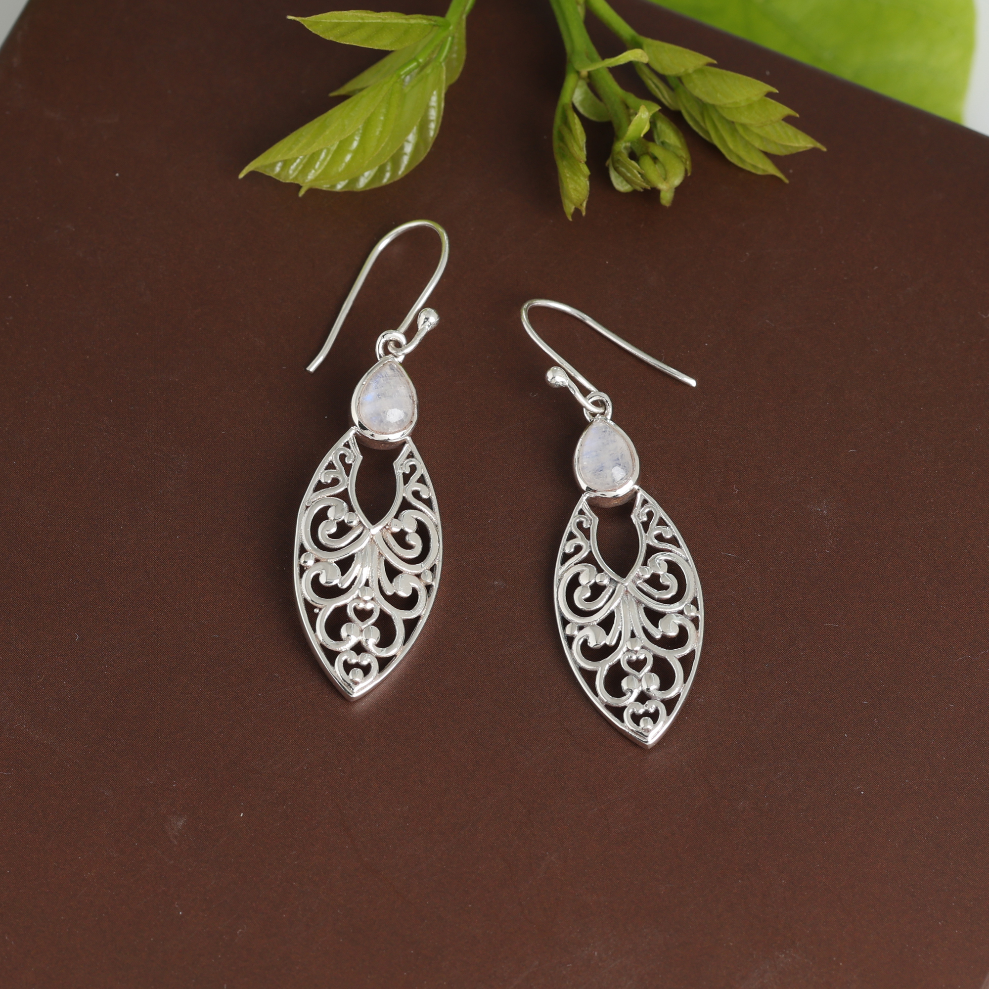 925 Sterling Silver Anniversary Gift Birthday Gift Dangle Earring Gemstone Earring Gift For Her Gift For Mom Graduation Gift Handmade Earring Handmade Jewelry Moonstone Earring Silver Earring Silver Jewelry Women Dangle Earring Women Earring Women Jewelry