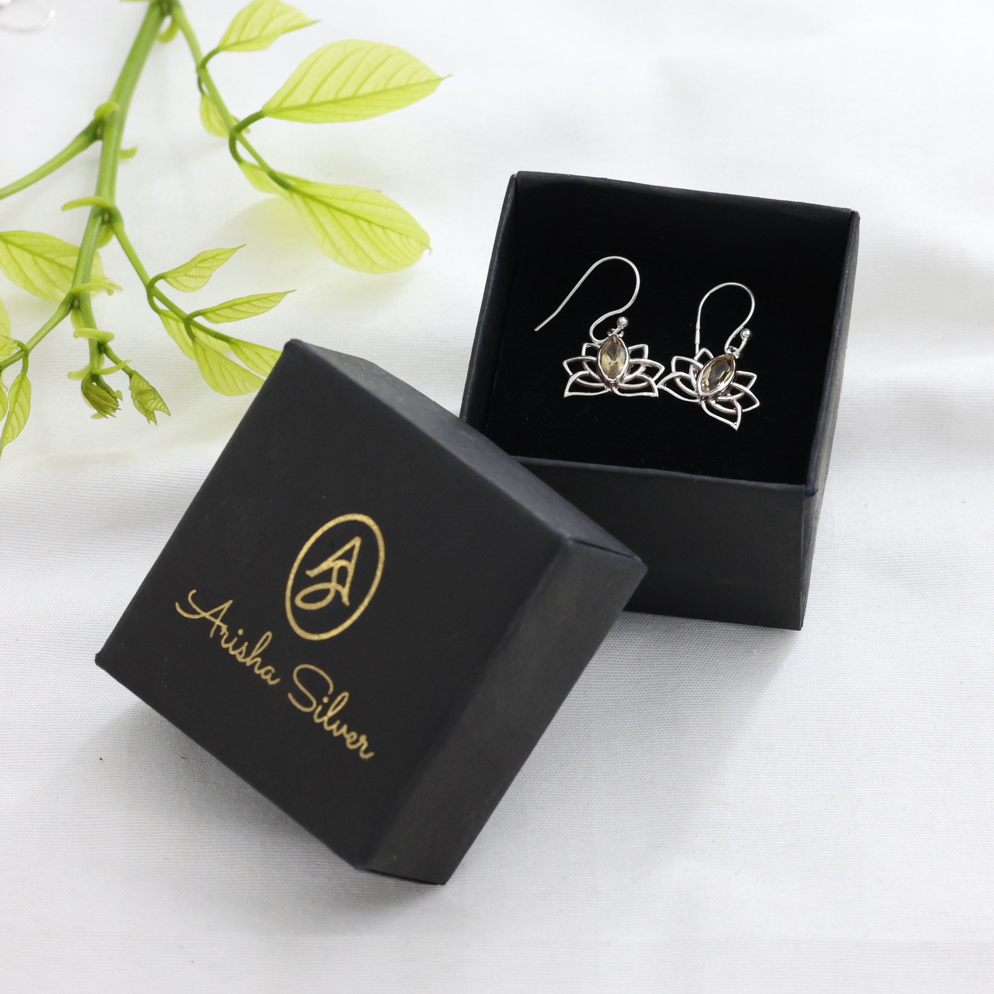 925 Sterling Silver Anniversary Gift Birthday Gift Christmas Gift Citrine Earring Flower Jewelry Gemstone Earring Gift For Her Gift For Mom Graduation Gift Handmade Earring Handmade Jewelry Lotus Earring Silver Earring Silver Jewelry Valentine's Day Gift Women Earring Women Jewelry