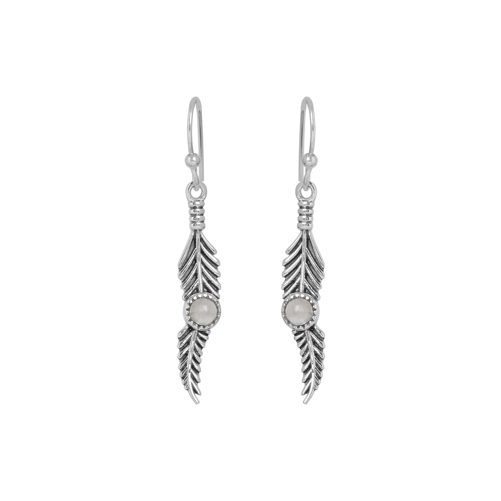 925 Sterling Silver Anniversary Gift Birthday Gift Christmas Gift Easter Gift Gemstone Earring Gift For Mom Gifts For Her Graduation Gift Handmade Earring Handmade Jewelry Leaf Earring Moonstone Earring Silver Earring Silver Jewelry Tree Of Life Jewelry Valentines Gift Women Earring Women Jewelry