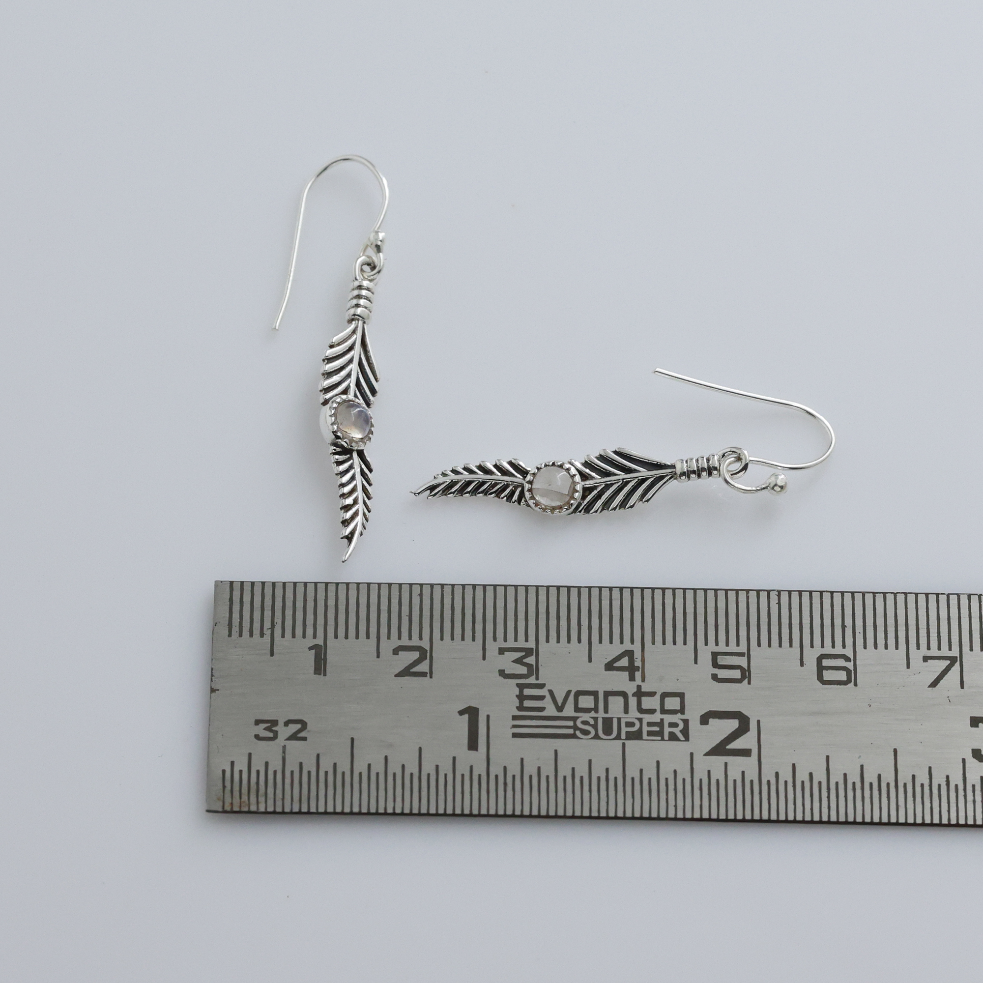 925 Sterling Silver Anniversary Gift Birthday Gift Christmas Gift Easter Gift Gemstone Earring Gift For Mom Gifts For Her Graduation Gift Handmade Earring Handmade Jewelry Leaf Earring Moonstone Earring Silver Earring Silver Jewelry Tree Of Life Jewelry Valentines Gift Women Earring Women Jewelry
