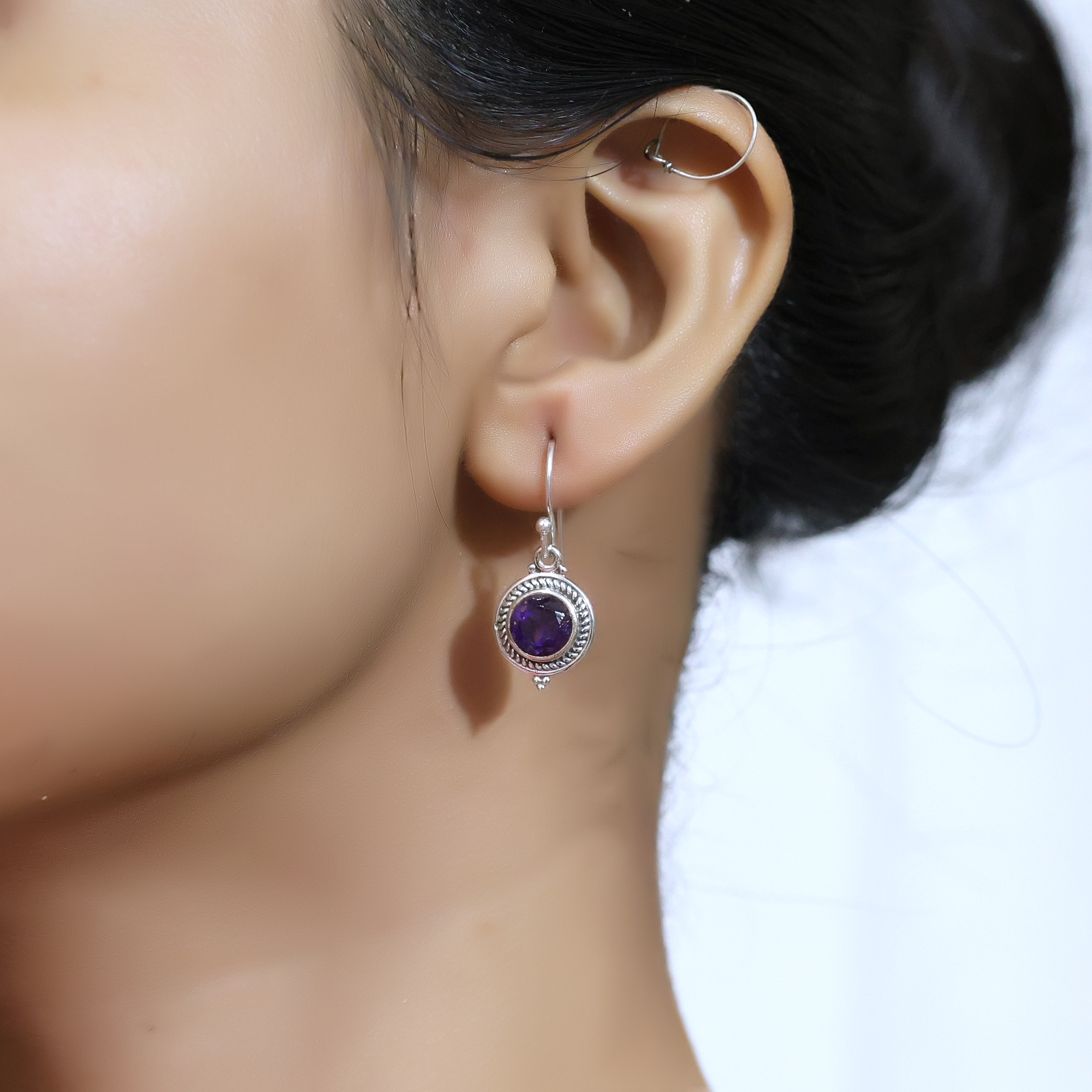 925 Sterling Silver Amethyst Earring Anniversary Gift Birthday Gift Christmas Gift Gemstone Earring Gift For Her Handmade Earring Handmade Jewelry Jewelry For Sale Silver Earring Silver Jewelry Women Earring Women Jewelry