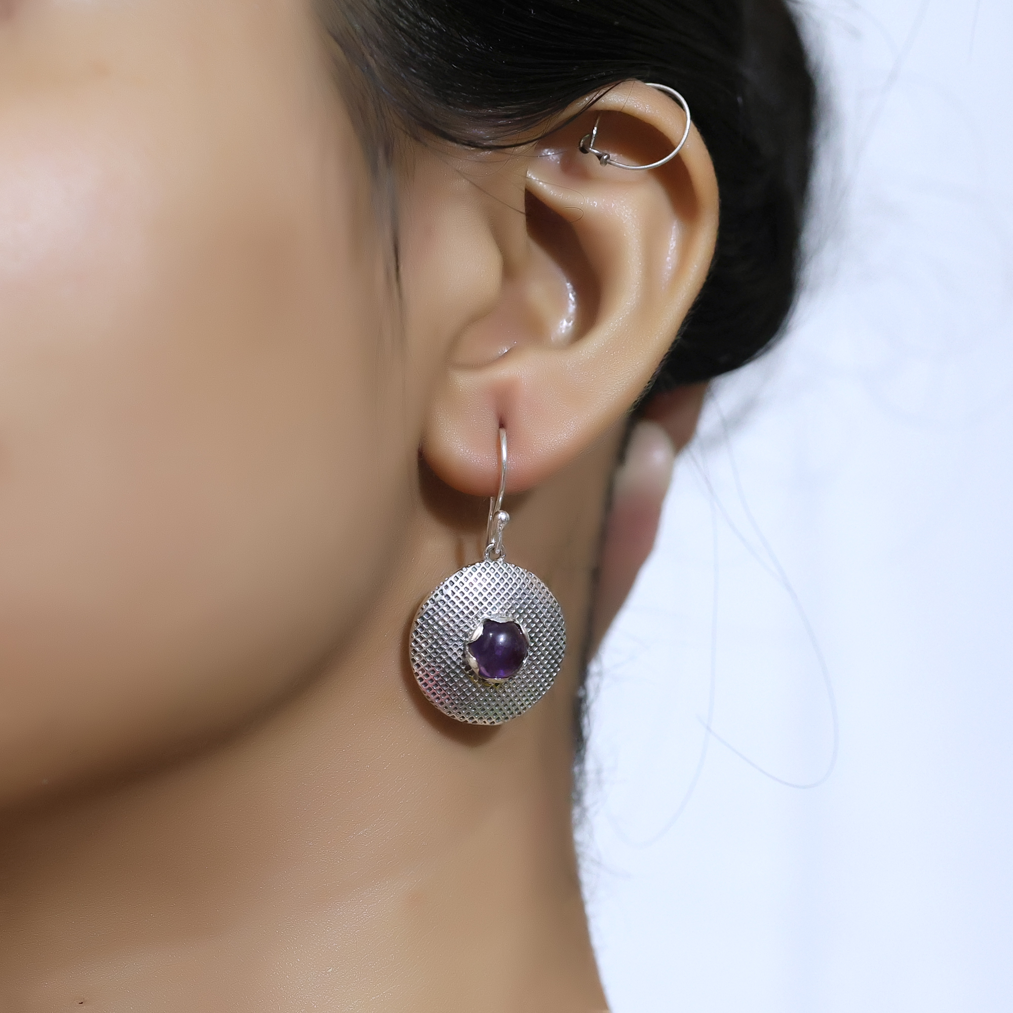 925 Sterling Silver Amethyst Earring Anniversary Gift Birthday Gift Christmas Gift Easter Gift Gemstone Earring Gift For Her Gift For Women Graduation Gift Handmade Earring Handmade Jewelry Silver Earring Silver Jewelry Women Jewelry