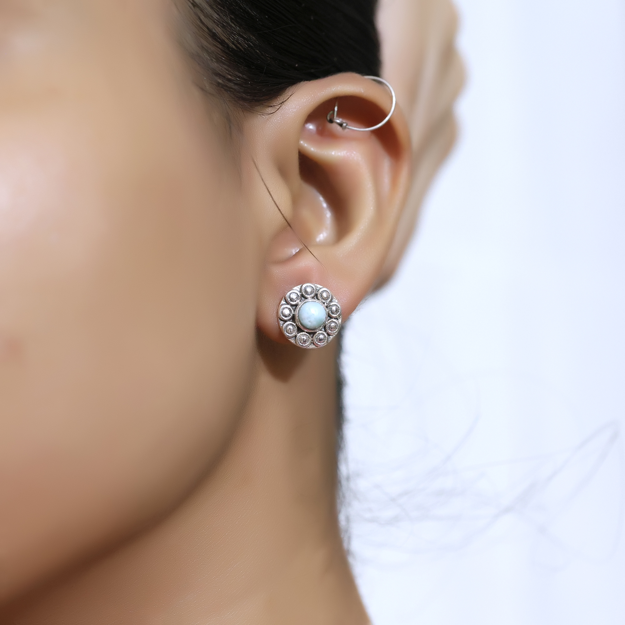 925 Sterling Silver Anniversary Gift Birthday Gift Christmas Gift Easter Gift Gemstone Earring Gift For Her Graduation Gift Handmade Earring Handmade Jewelry Housewarming Gift. Jewelry For Sale Larimar Earring Silver Earring Silver Jewelry Stud Earring Valentines Gift Women Earring Women Jewelry
