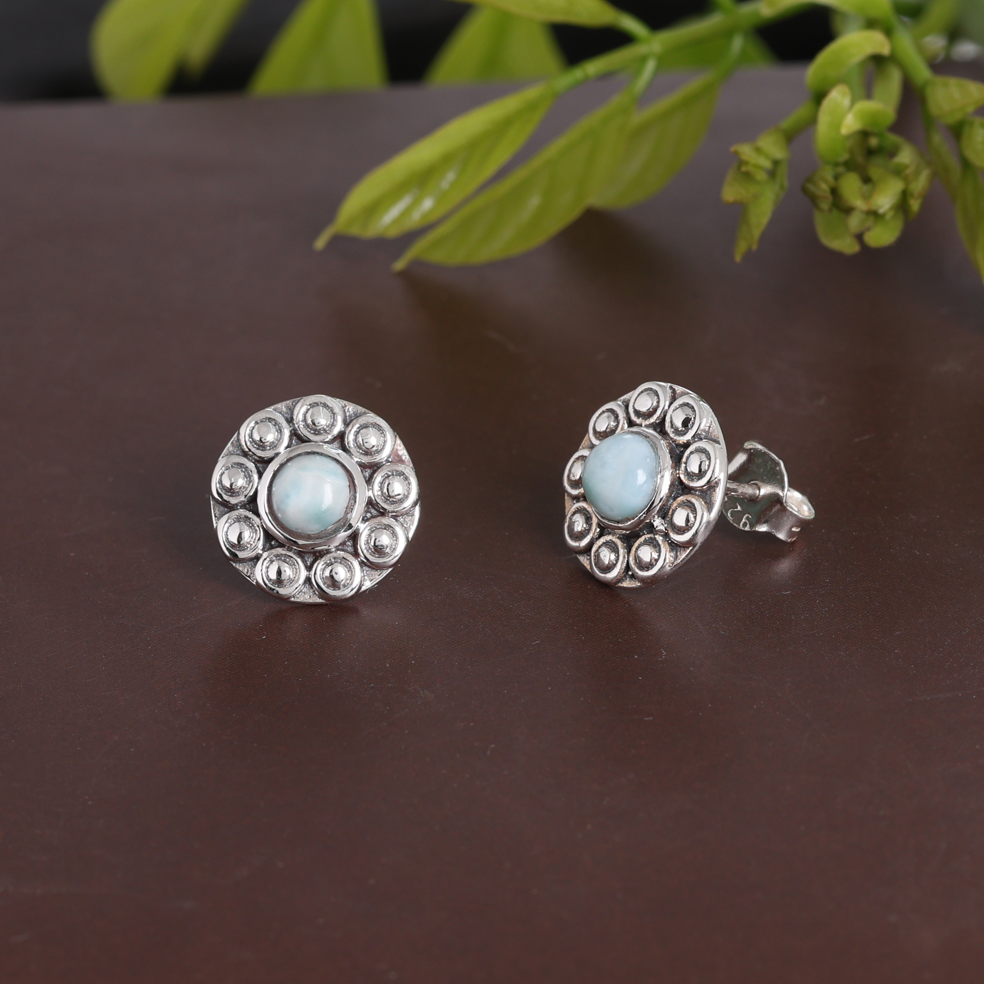 925 Sterling Silver Anniversary Gift Birthday Gift Christmas Gift Easter Gift Gemstone Earring Gift For Her Graduation Gift Handmade Earring Handmade Jewelry Housewarming Gift. Jewelry For Sale Larimar Earring Silver Earring Silver Jewelry Stud Earring Valentines Gift Women Earring Women Jewelry