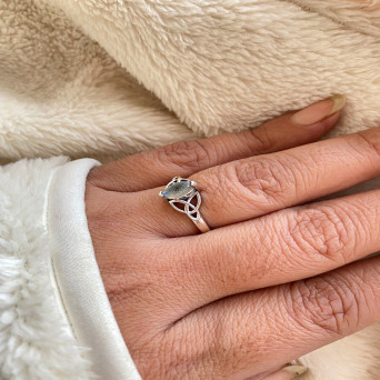 Labradorite Ring Gemstone Ring Silver Ring Celtic Ring Designer Ring 925 Sterling Silver Jewelry Handmade Ring Valentine Ring