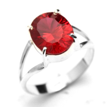 Ruby Oval Gemstone Handmade Ring 925 Sterling Silver Jewelry Unisex Ring 