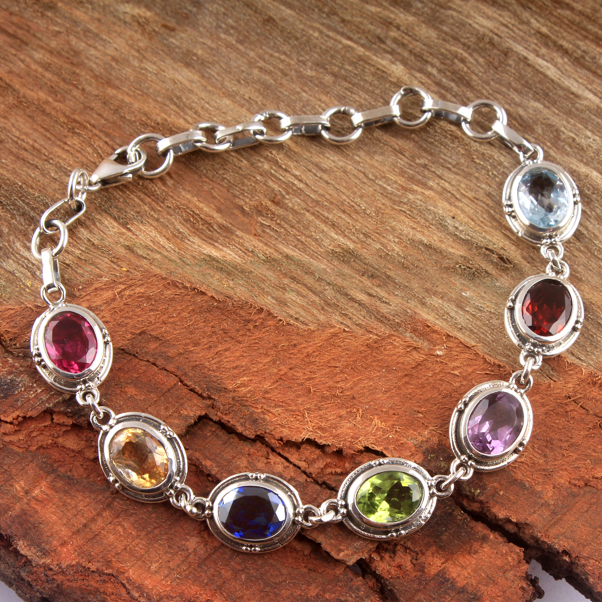 7 chakra crystal bracelet - Spirital