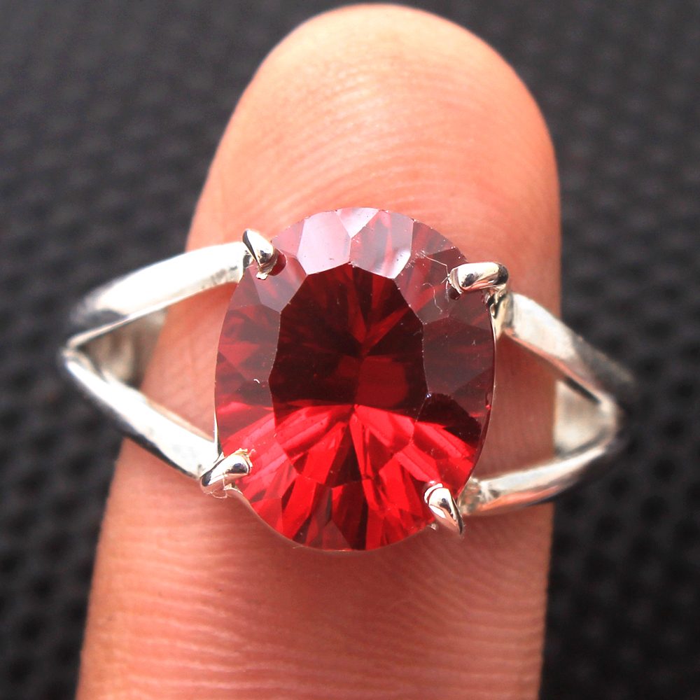 Handmade Ring Oval Gemstone Ruby Gemstone Ring