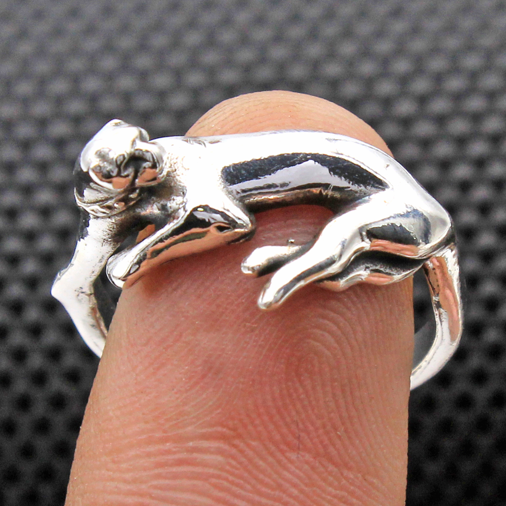 Leopard Ring Men's Ring Silver Charm Jewelry Silver Ring