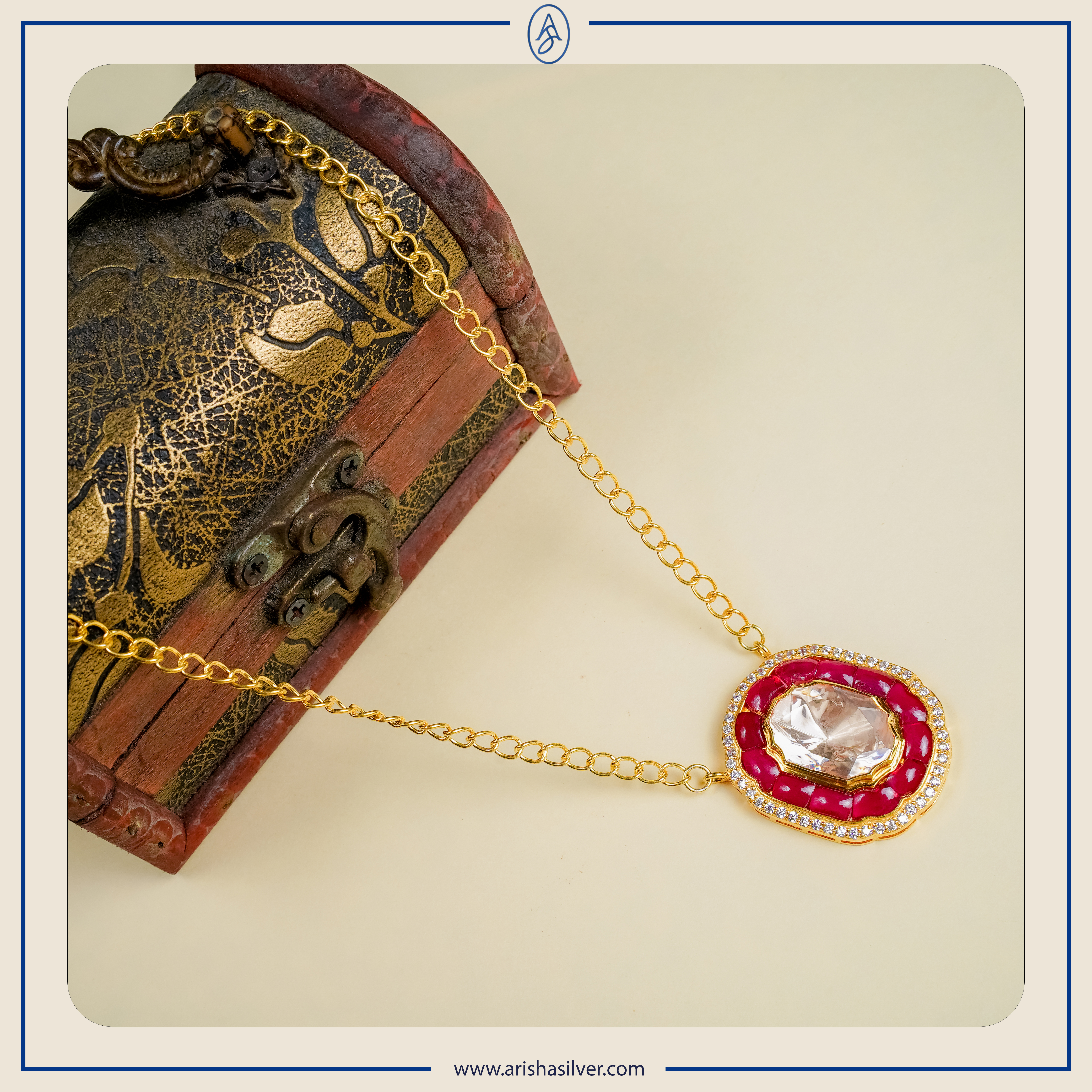 Ethnic Jewelry Indian Kundan Jewelry Moissanite Necklace Silver Jewelry Women Jewelry