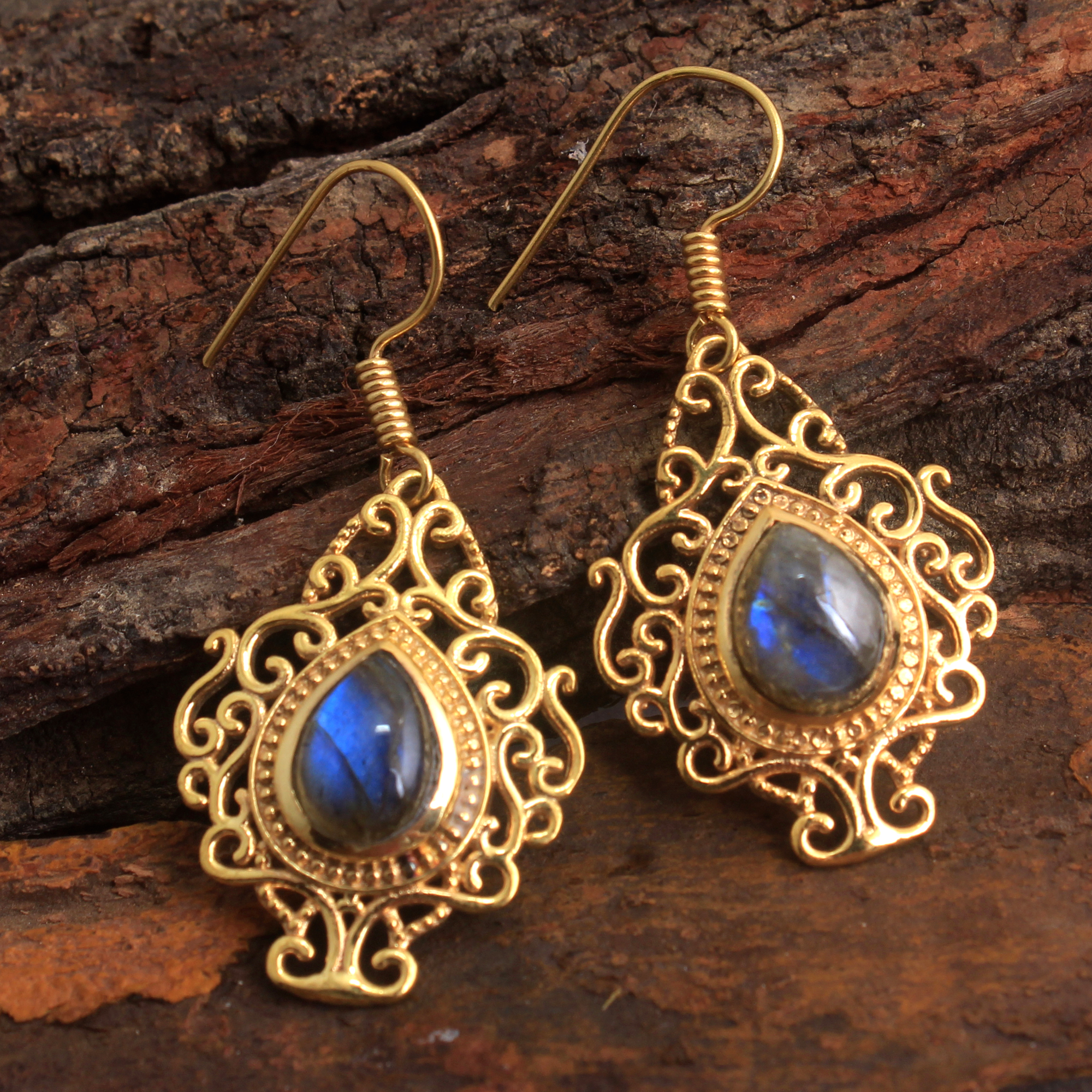 Gift For Her Handmade Jewelry Wedding Jewelry Women Jewelry Yellow Gold Plated Earring