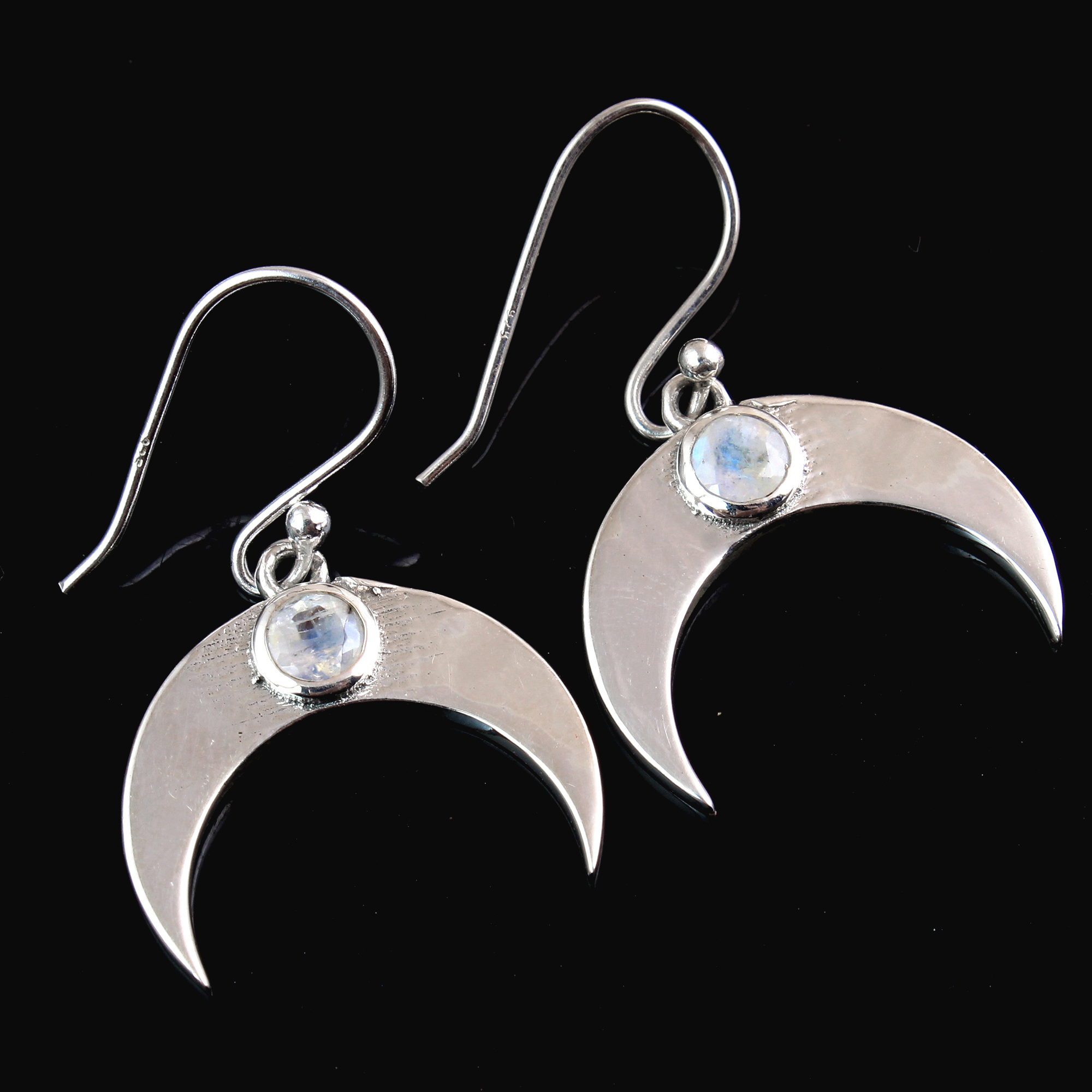 Gift For Her Handmade Jewelry June Birthstone Jewelry Moon Earring Silver Jewelry Women Jewelry